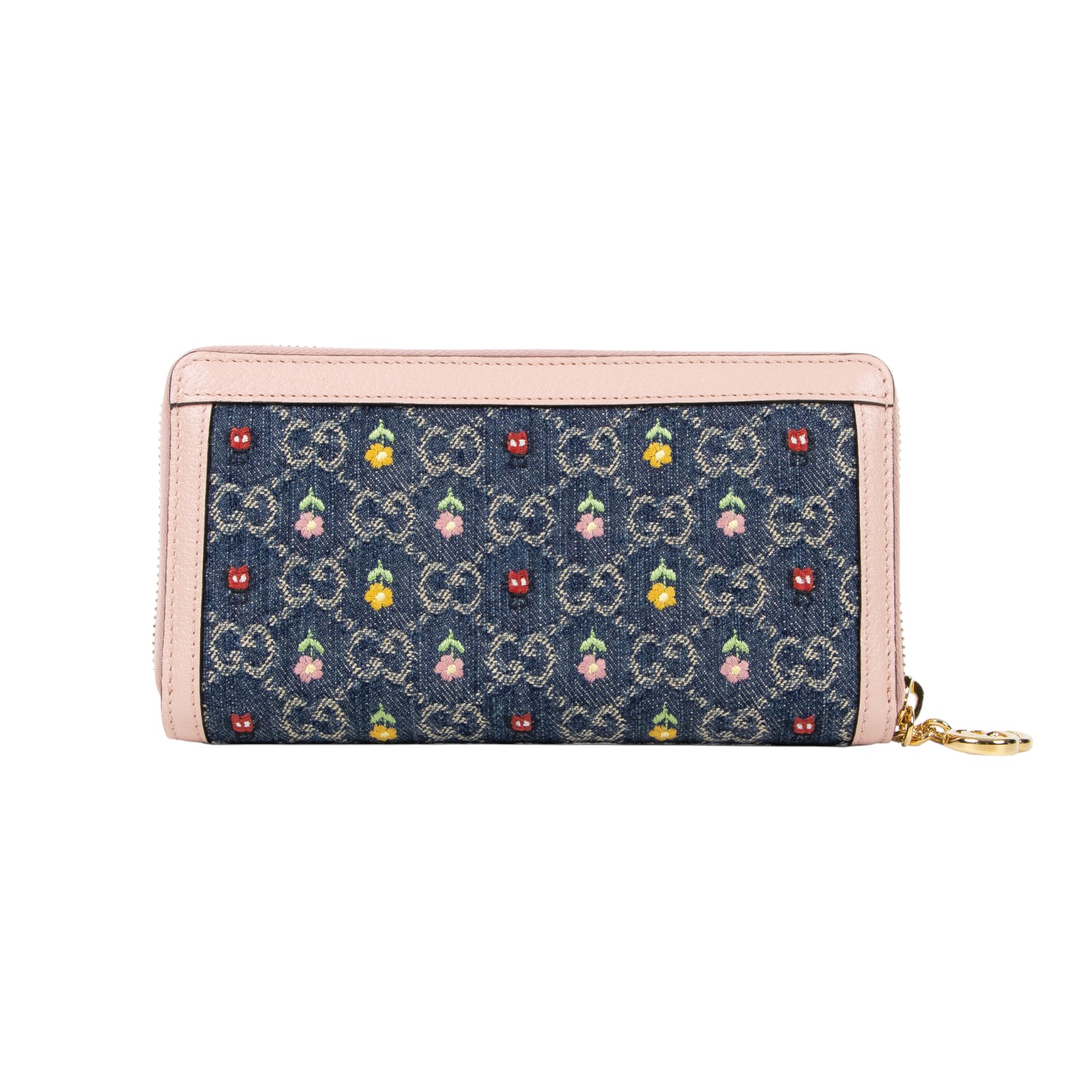 古馳 GUCCI GG Marmont 長夾 錢包 523154 2KQRJ 單寧粉邊Ophidia長夾 原廠盒子/防塵袋