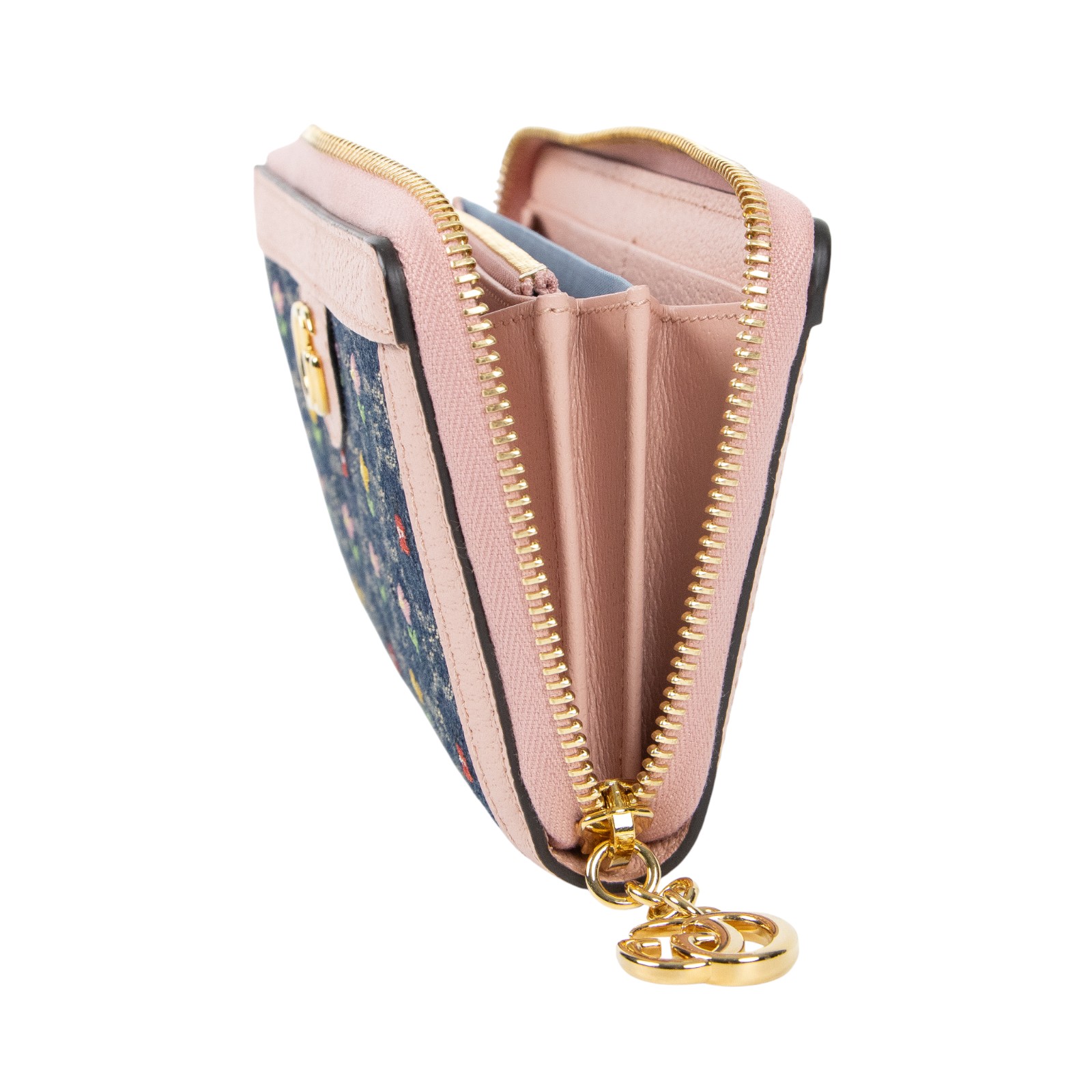 古馳 GUCCI GG Marmont 長夾 錢包 523154 2KQRJ 單寧粉邊Ophidia長夾 原廠盒子/防塵袋