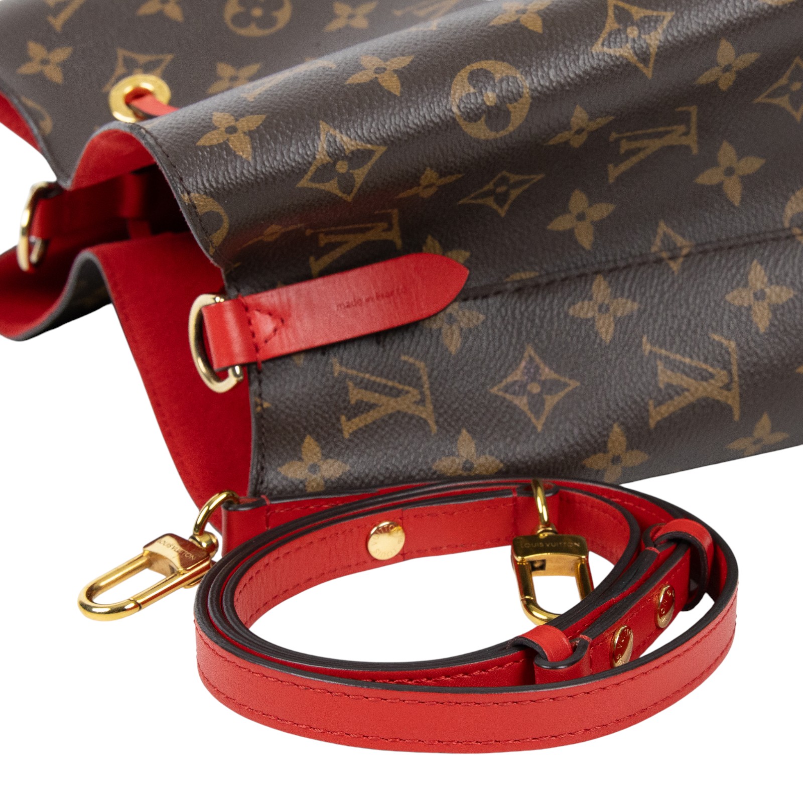 路易威登 LOUIS VUITTON NéoNoé MM 經典帆布 肩背 水桶包 紅色 M44021 紅NEO NOE水桶包 無附屬品