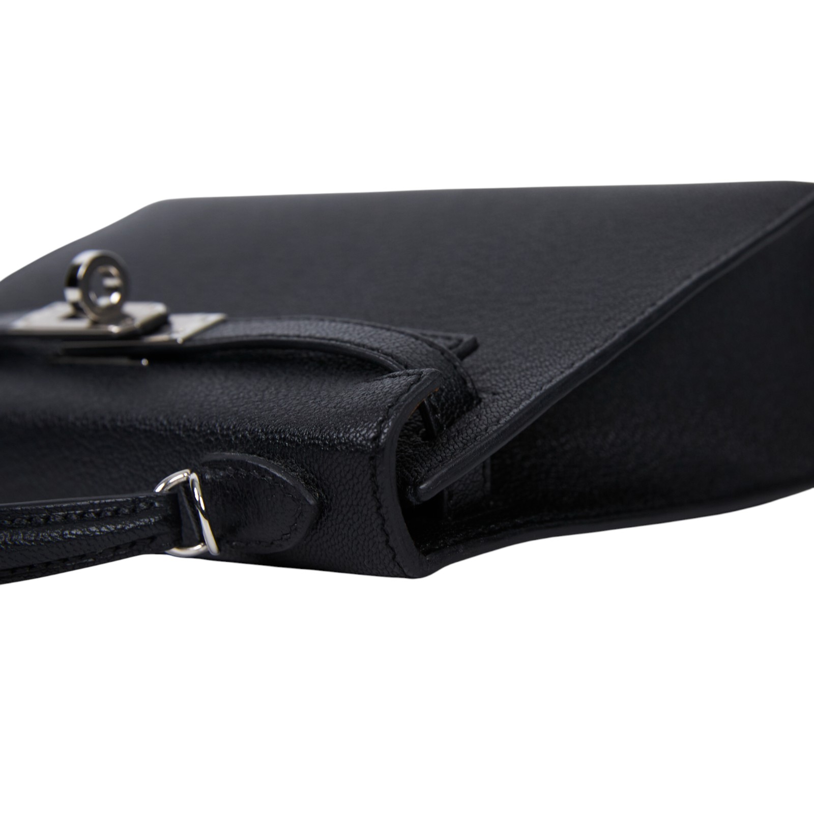 愛馬仕 Hermes Kelly Bag 凱莉包 mini 銀色五金 黑色 栗色 H079148CKCI /ALEZAN WHT159KH  防塵袋/原廠盒子/肩揹帶/購買證明