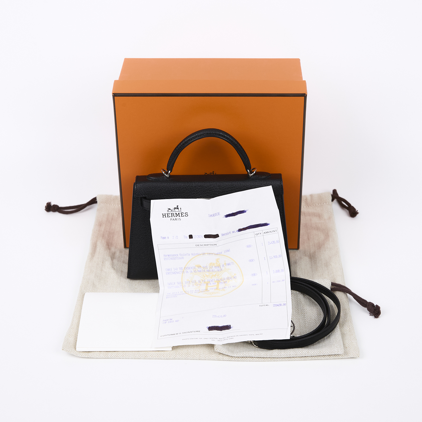 愛馬仕 Hermes Kelly Bag 凱莉包 mini 銀色五金 黑色 栗色 H079148CKCI /ALEZAN WHT159KH  防塵袋/原廠盒子/肩揹帶/購買證明