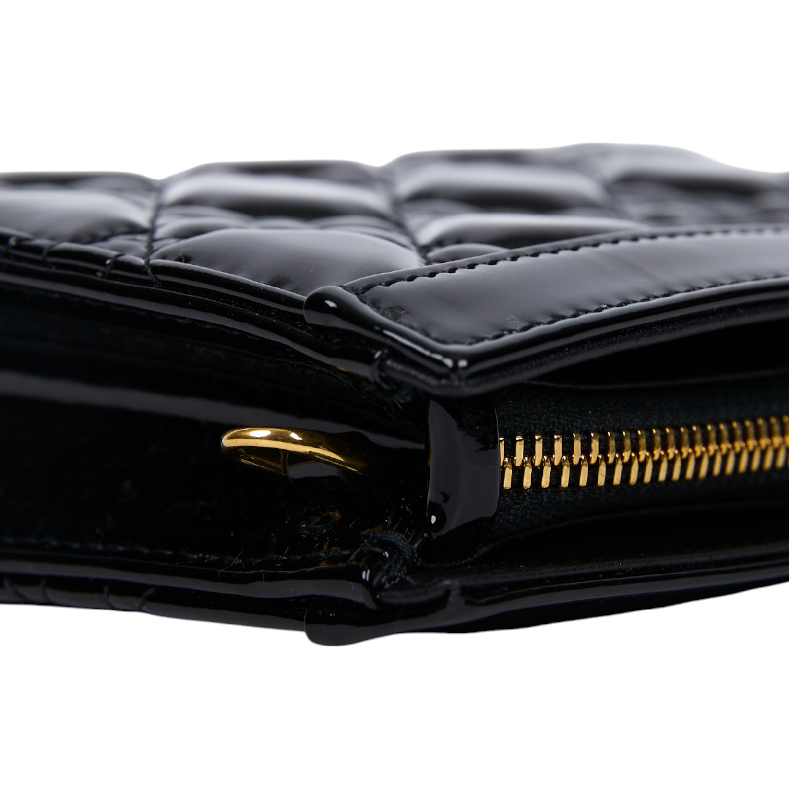 迪奧 CHRISTIAN DIOR Caro Pouch With Chain 拉鍊 鏈帶包 漆皮 S5106UWFQ 黑漆皮CARO POUCH 鍊包 防塵袋