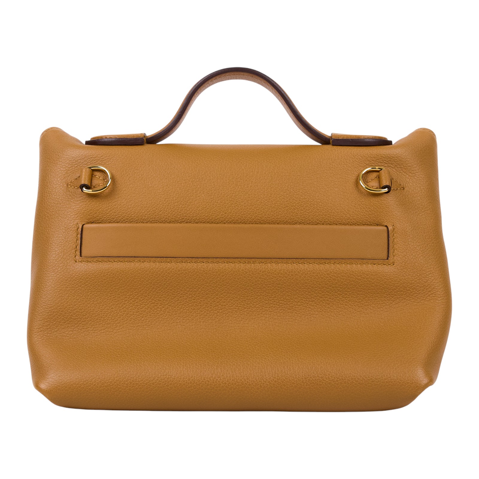 愛馬仕 Hermes 24/24 21 Mini 手提包 金色五金 焦糖色 牛仔藍 H082817CCAQ /B刻  原廠盒子/防塵袋/購買證明