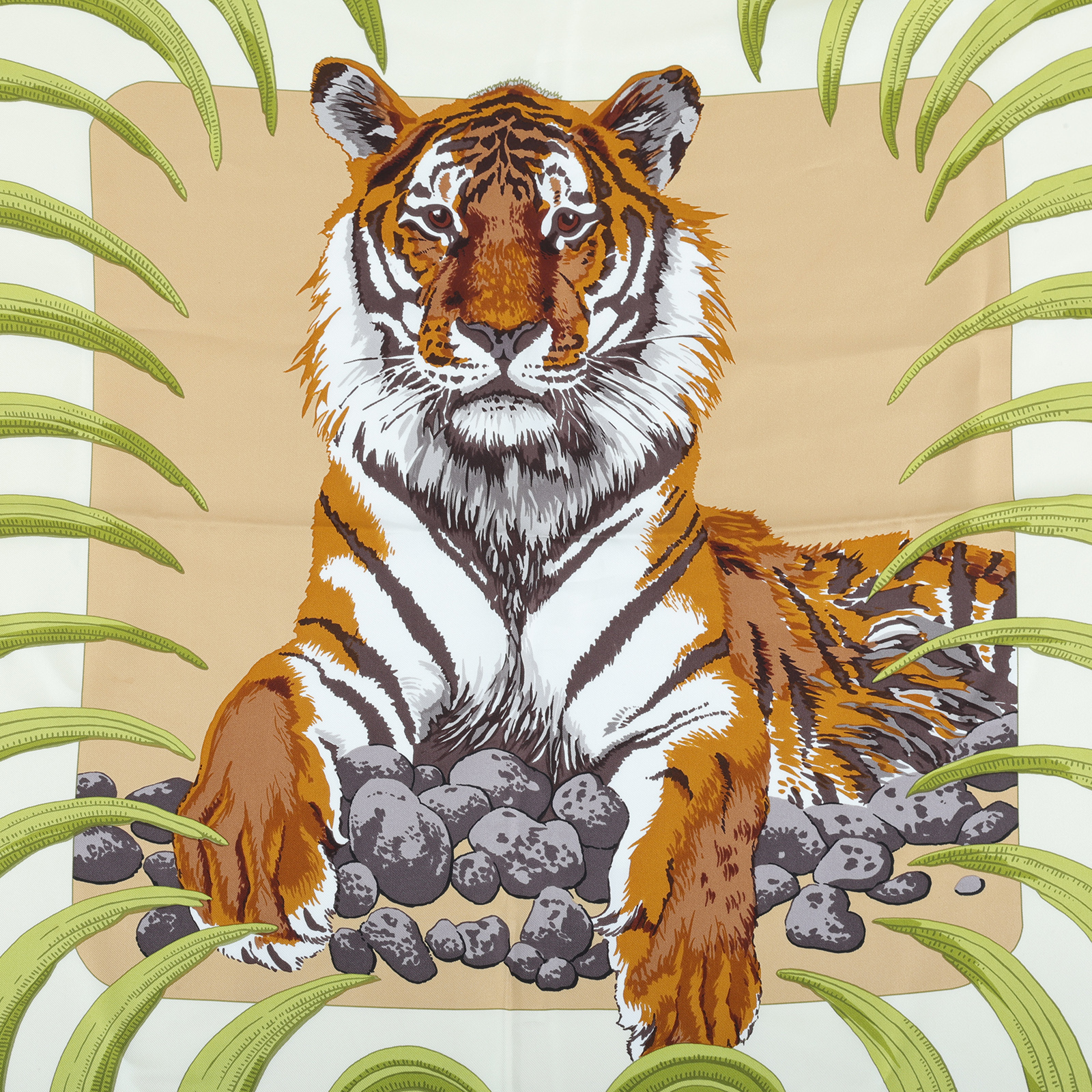 愛馬仕 Hermes Twilly 絲巾 120 TWILLYS120  白粉老虎絲巾 120CM 原廠盒子