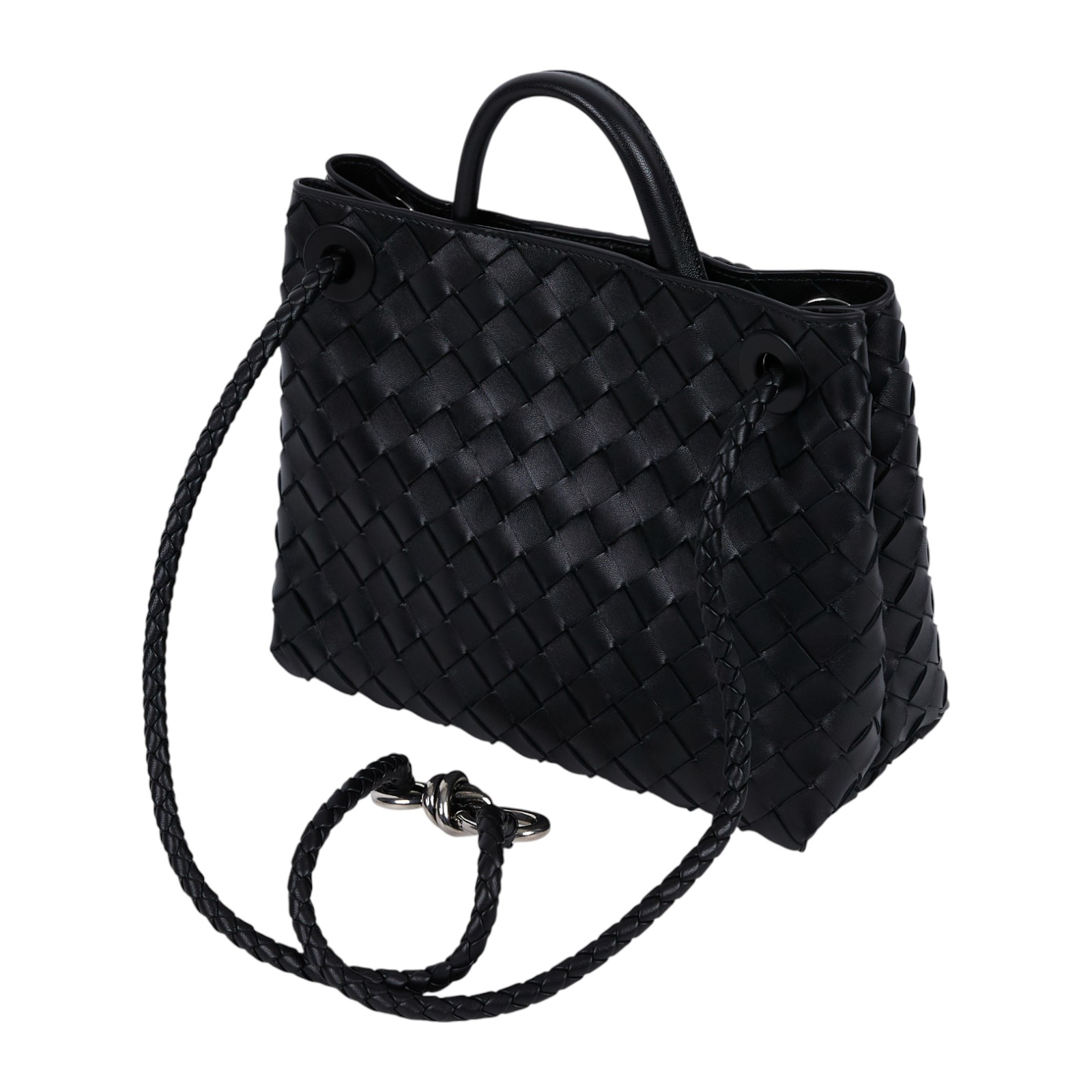 寶緹嘉 BOTTEGA VENETA Small Andiamo With Chain 小型 鍊條 手提 斜背包 銀色五金 766014VCPP  原廠盒子/防塵袋/保證卡