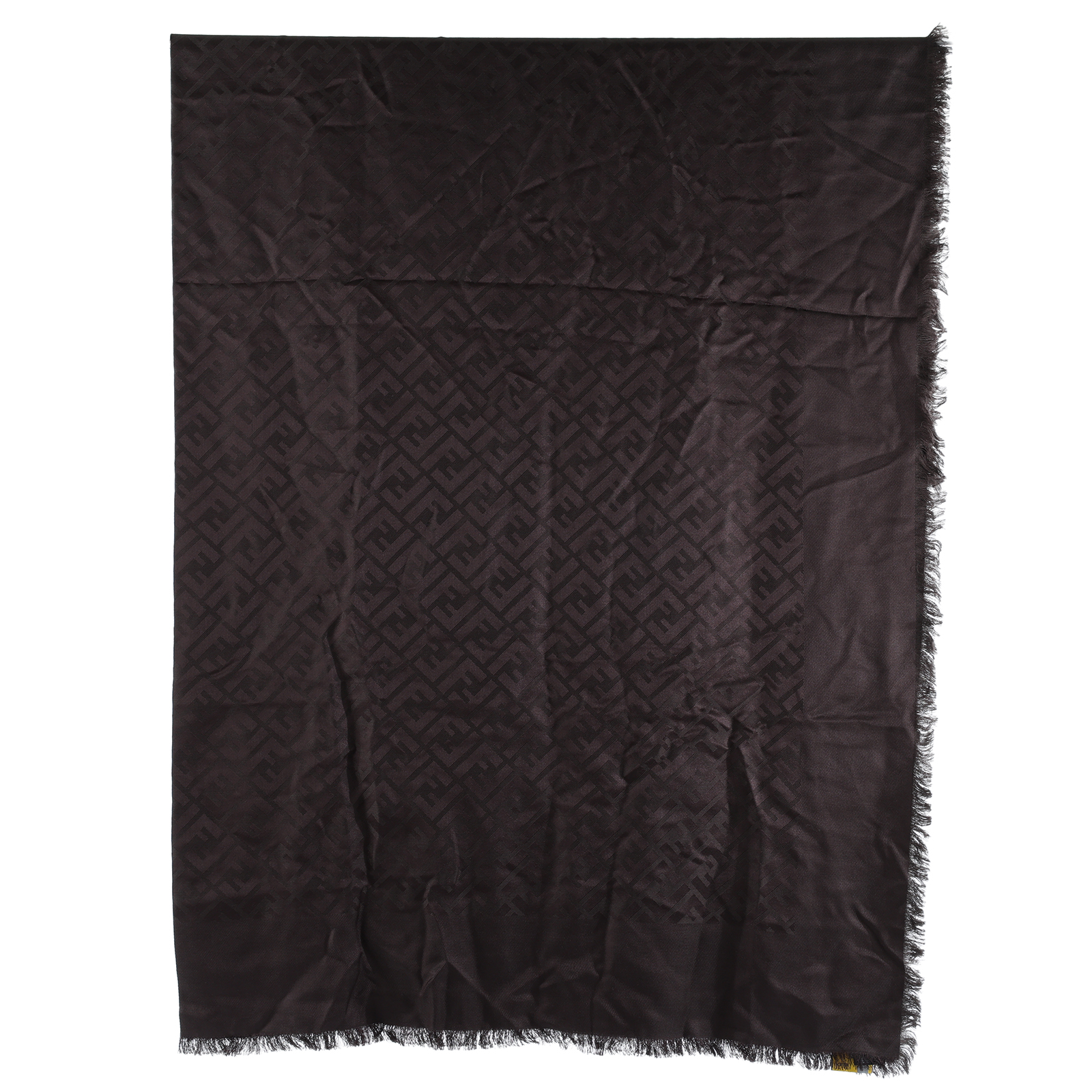 芬迪 FENDI FF 真絲 披肩 圍巾 FXT069AJW7F1U6N 棕FF圍巾 無附屬品