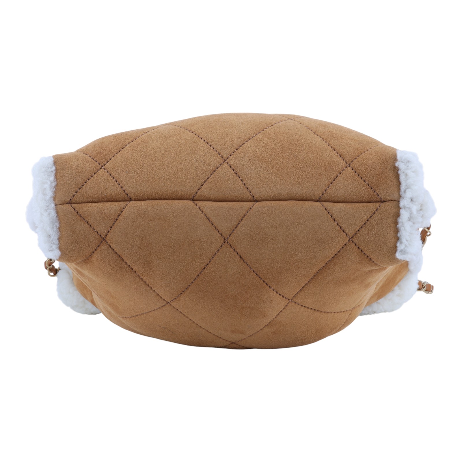 香奈兒 CHANEL 22 小型 束口包 AS3260 B13796 晶片款 咖麂皮泰迪22包  小號 防塵袋