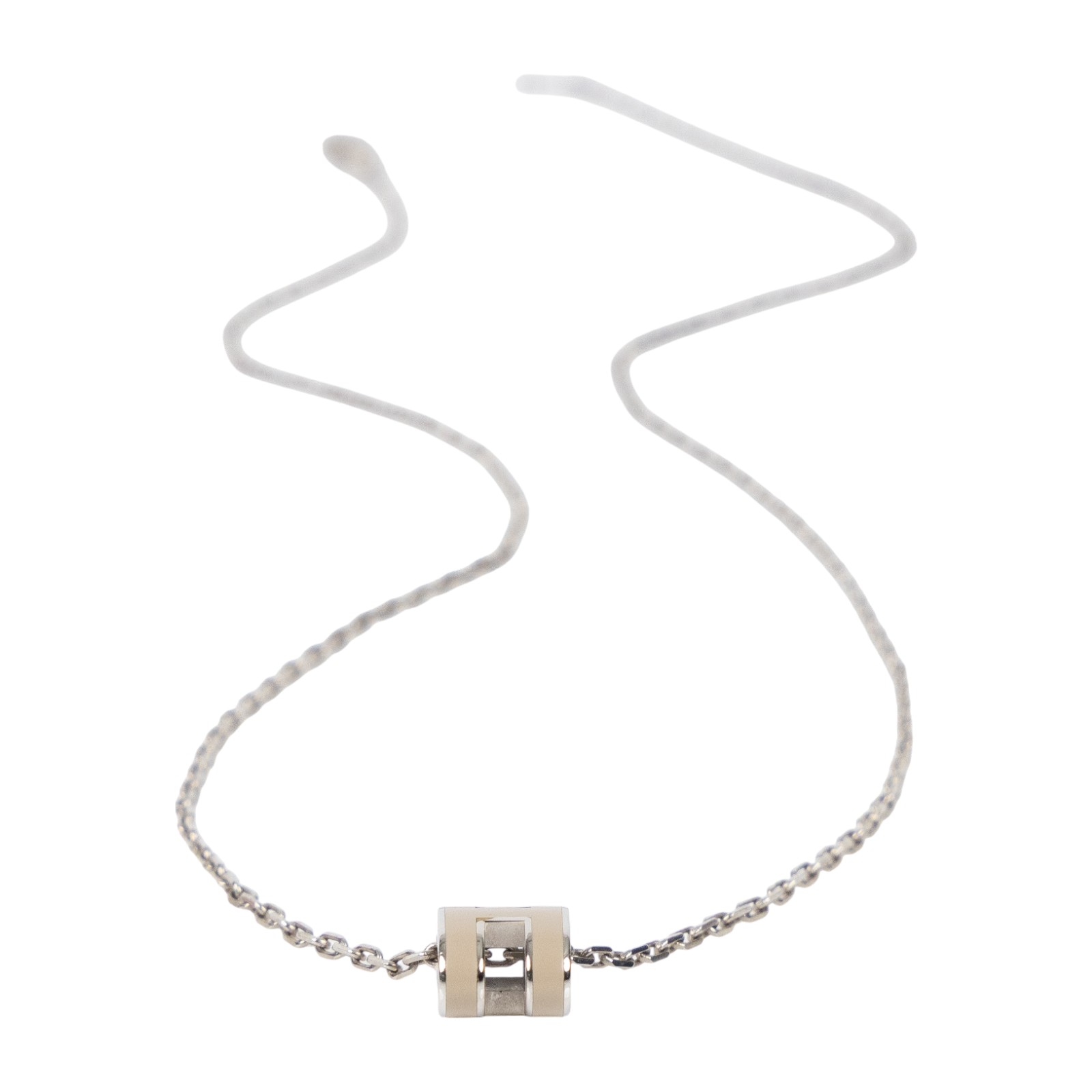 愛馬仕 Hermes Mini Pop H 墜飾 淺褐色 H147992FP55 /ST 02 43 栗子銀POP H MINI 項鍊 原廠盒子/防塵袋/內襯