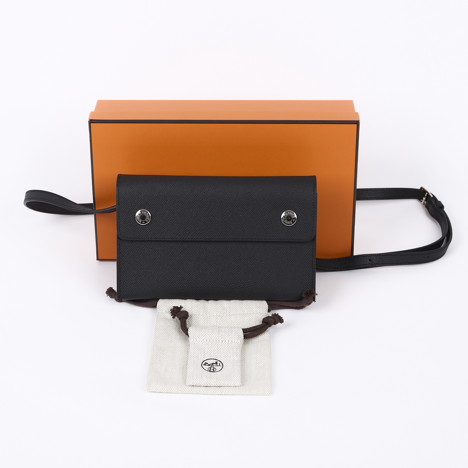愛馬仕 Hermes Nap wallet 隨身錢包 銀色五金 黑色 H085291CK89 K UY 006 TM K刻黑NAP TO GO 原廠盒子