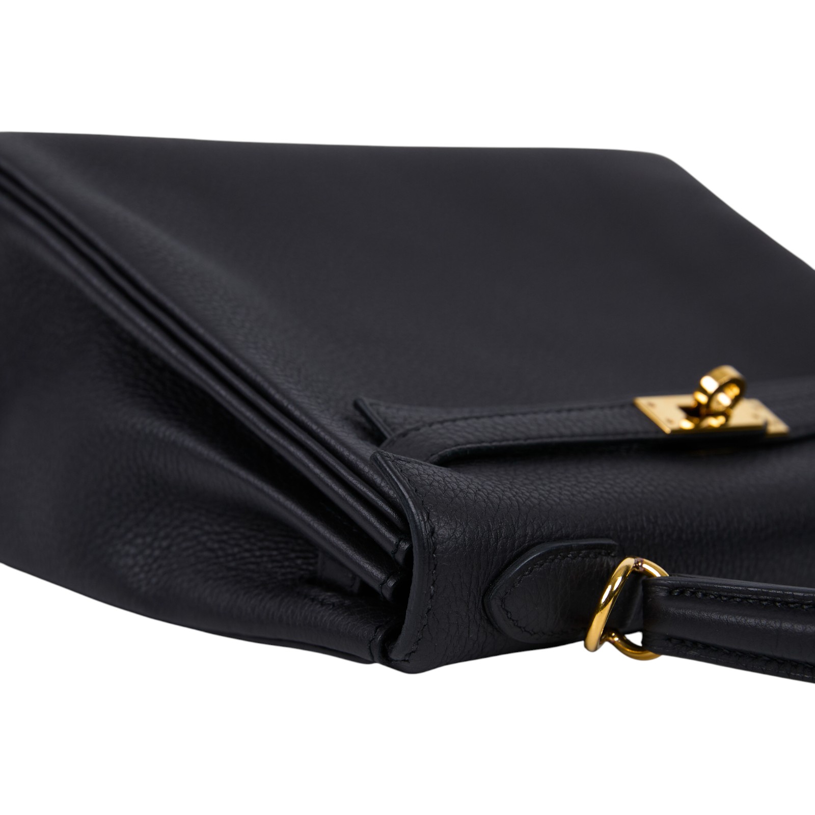 愛馬仕 Hermes Kelly Bag 凱莉包 25 黑色 金色五金 H044624CC89 /UAP650NYD  原廠盒子/防塵袋/鎖組/背帶/雨衣