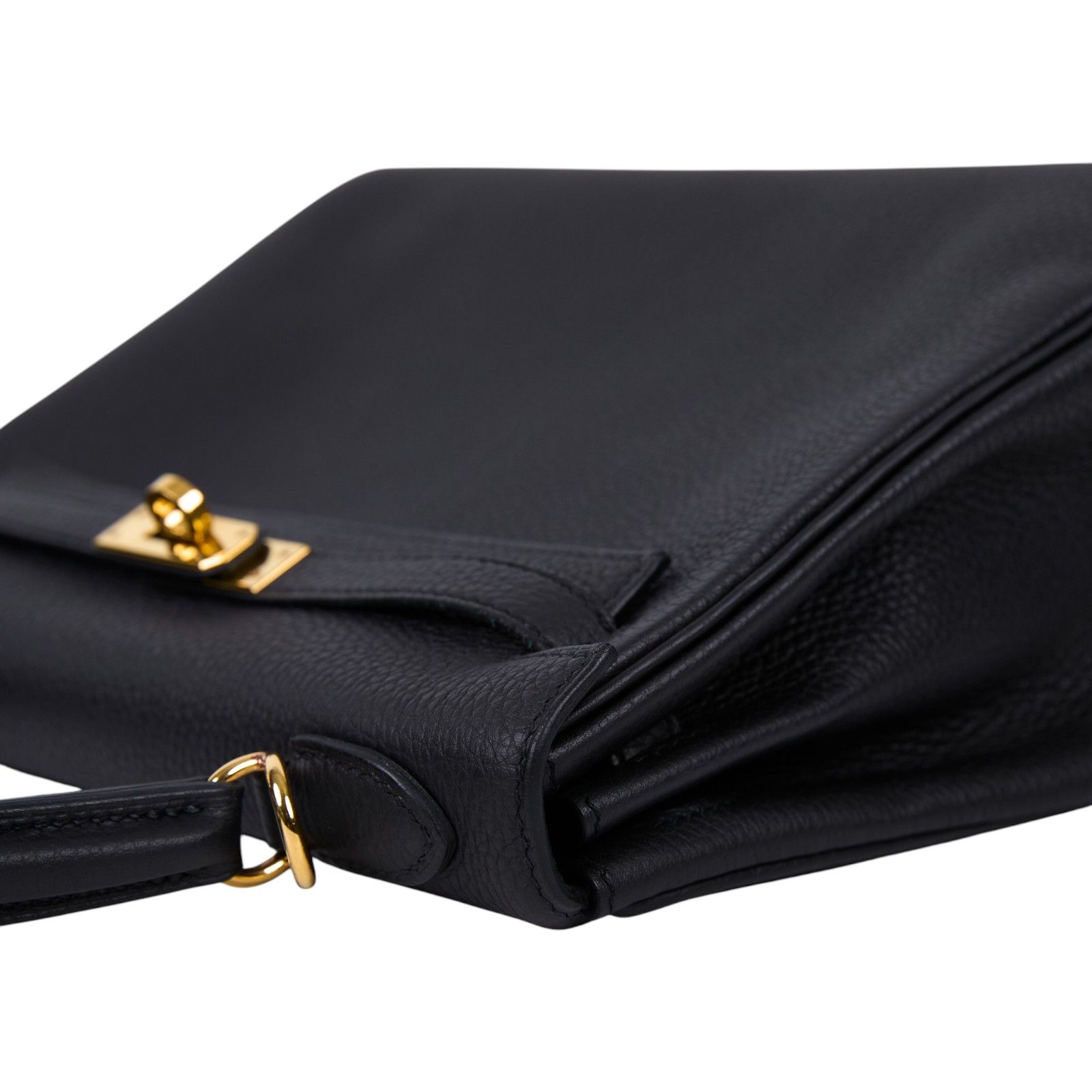 愛馬仕 Hermes Kelly Bag 凱莉包 25 黑色 金色五金 H044624CC89 /UAP650NYD  原廠盒子/防塵袋/鎖組/背帶/雨衣