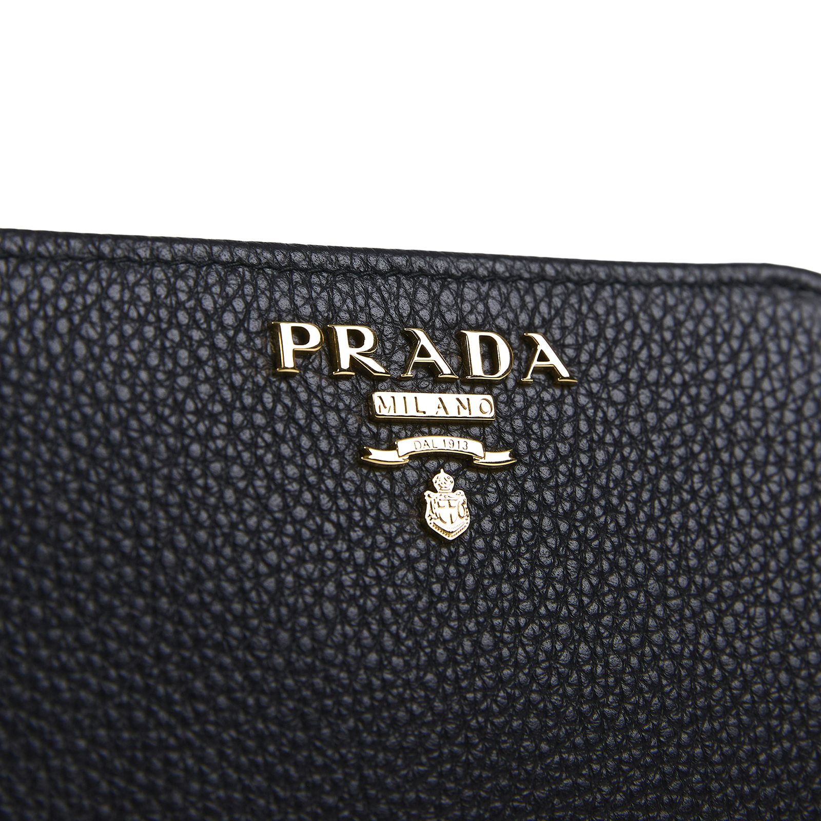 普拉達 PRADA 皮革 錢包 短夾 1ML018_2E3A 黑色中夾 原廠盒子/保證卡/購買證明