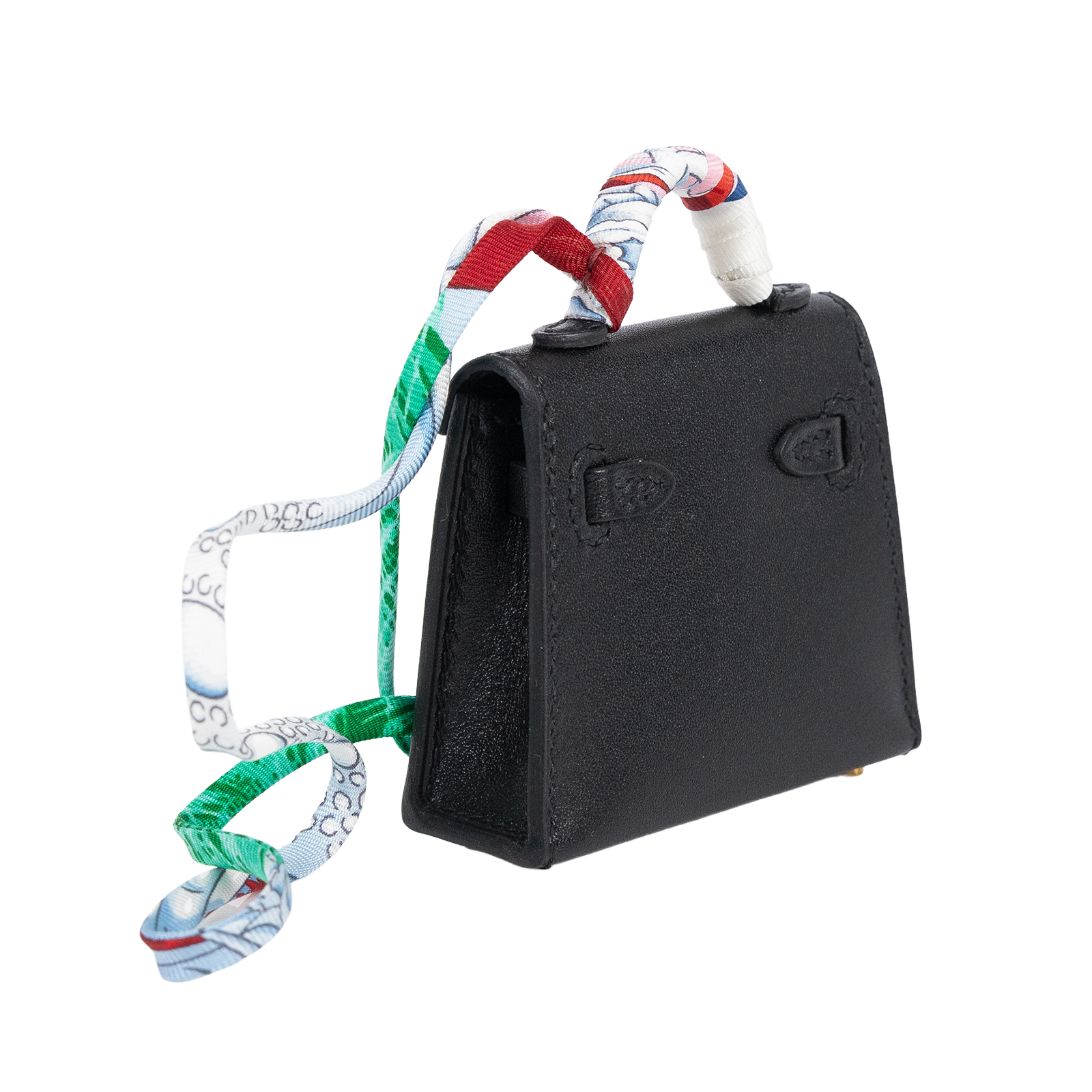 愛馬仕 Hermes Kelly Twilly 超迷你型 凱莉包吊飾 H079066 Y刻 黑金KELLY吊飾 原廠盒子/防塵袋