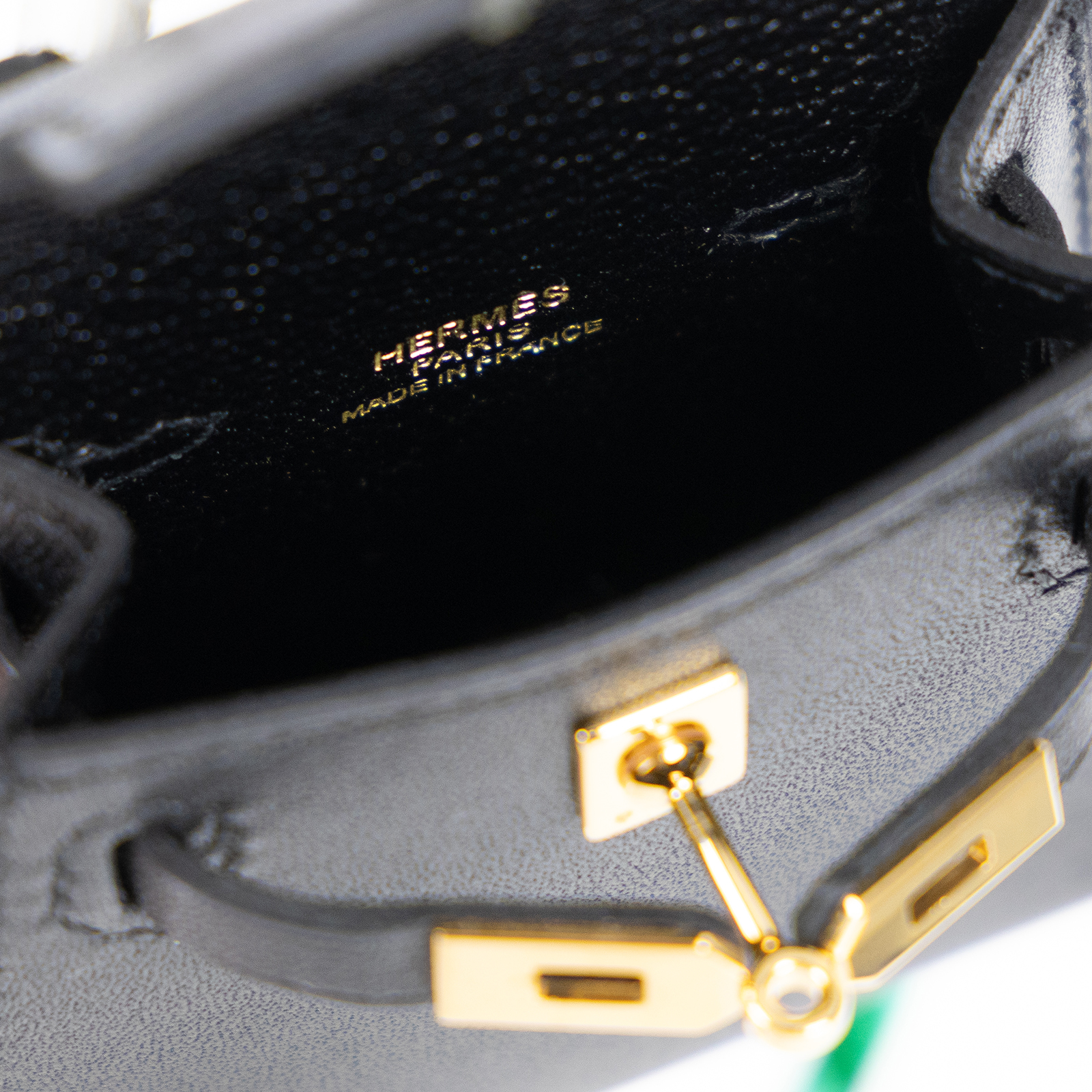 愛馬仕 Hermes Kelly Twilly 超迷你型 凱莉包吊飾 H079066 Y刻 黑金KELLY吊飾 原廠盒子/防塵袋