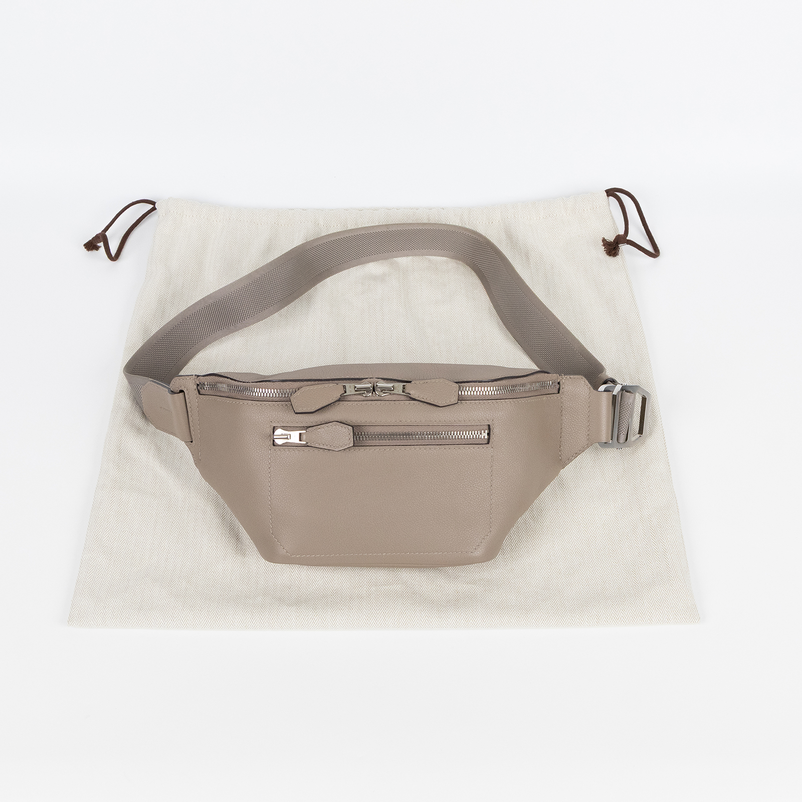 愛馬仕 Hermes Cityslide 腰包 CITYSLIDECROSS C刻 灰Cityslide Cross PM 防塵袋