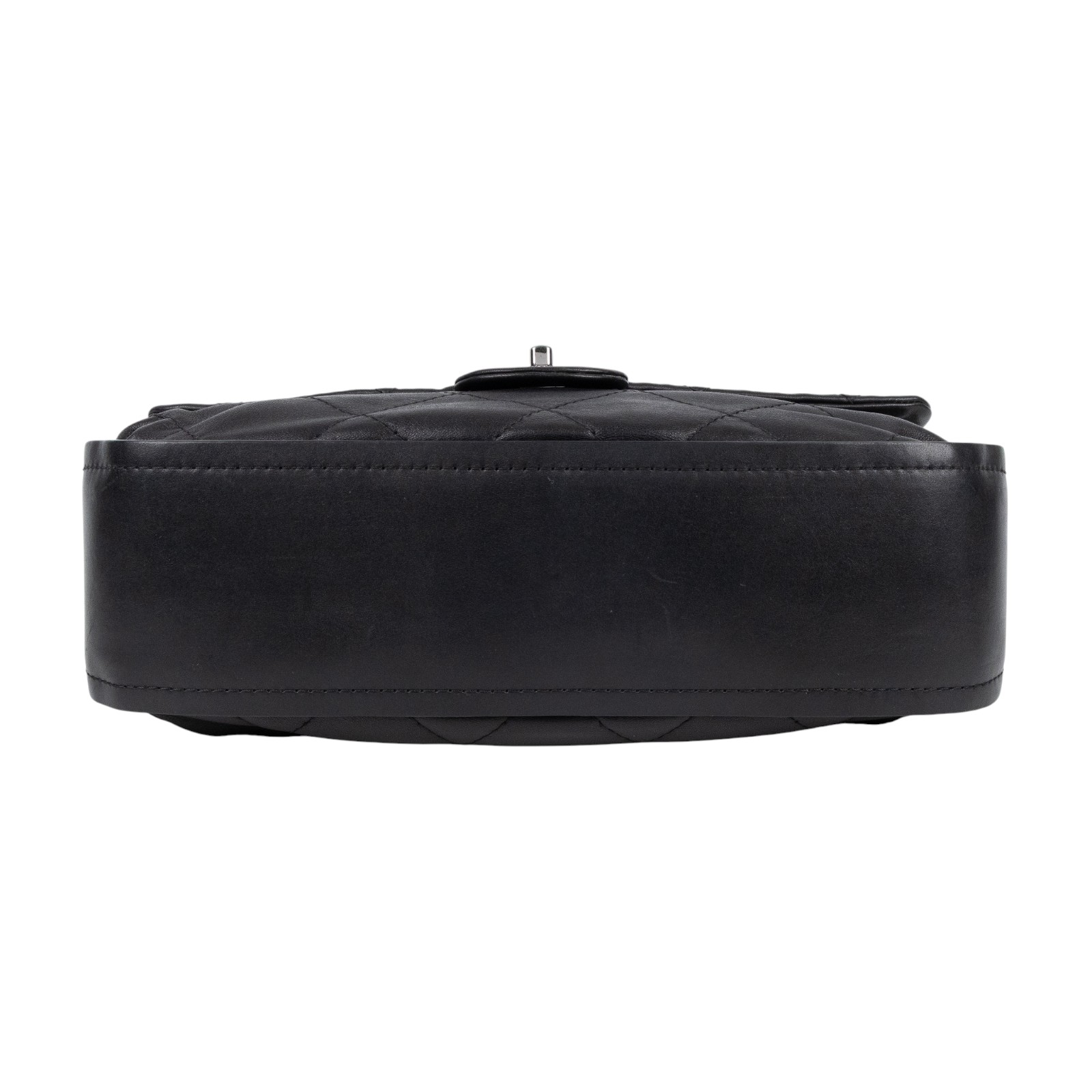 香奈兒 CHANEL 鏈帶 翻蓋包  15開黑銀羊翻蓋鍊包 無附屬品