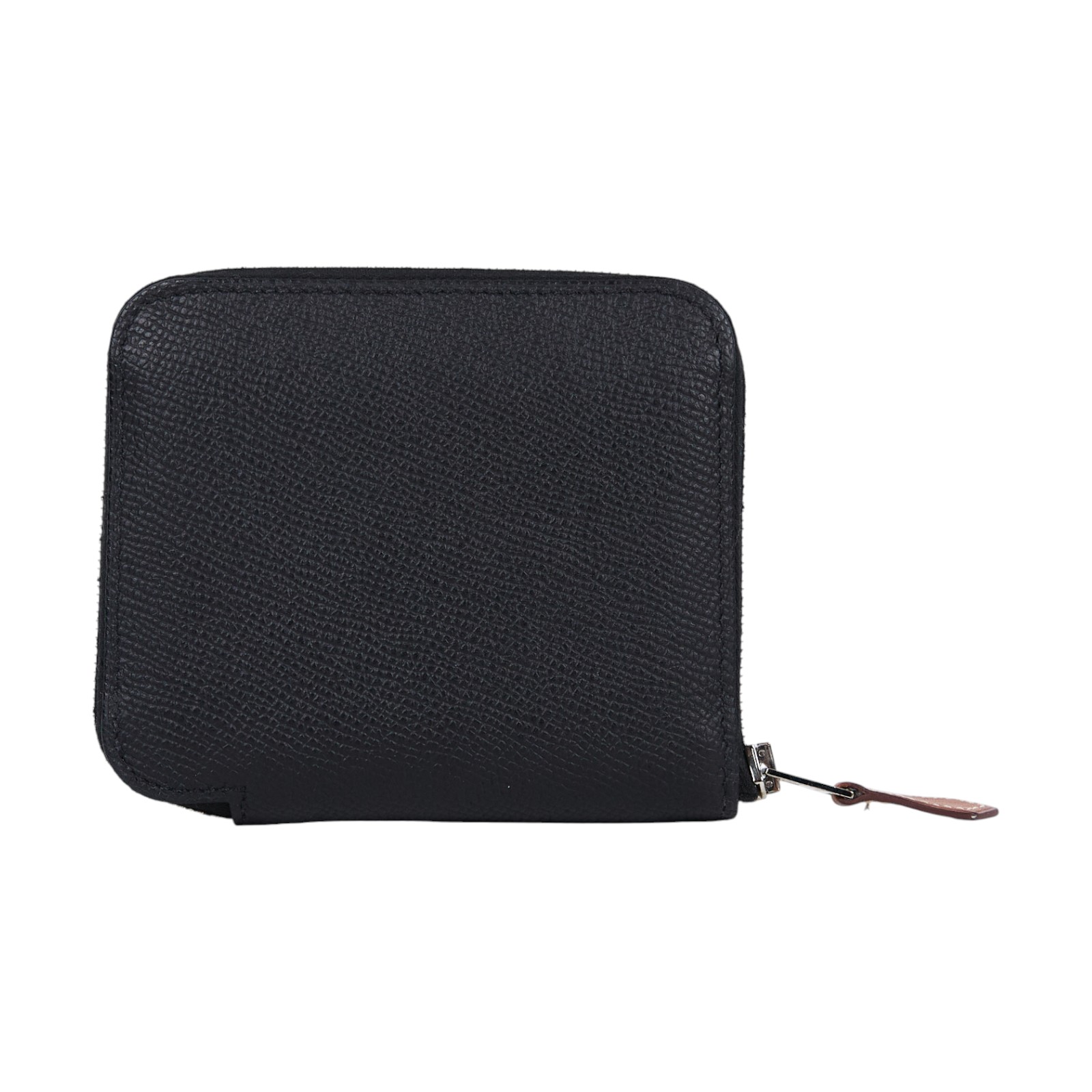 愛馬仕 Hermes SilkIn 拉鍊 絲巾 短夾 錢包 SILK W MZ 011  MS W刻黑絲巾短夾 原廠盒子/防塵袋