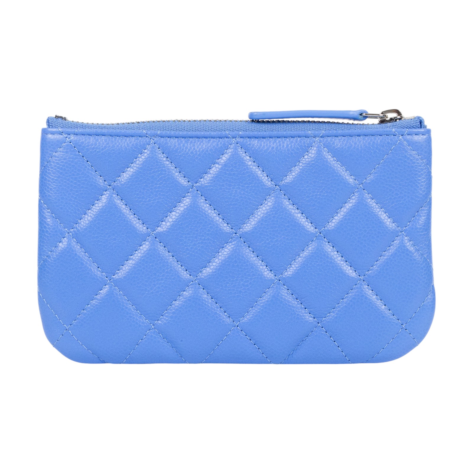 香奈兒 CHANEL 經典 拉鍊 隨身包 小型 AP4020 晶片款 天空藍一字拉POUCH 原廠盒子