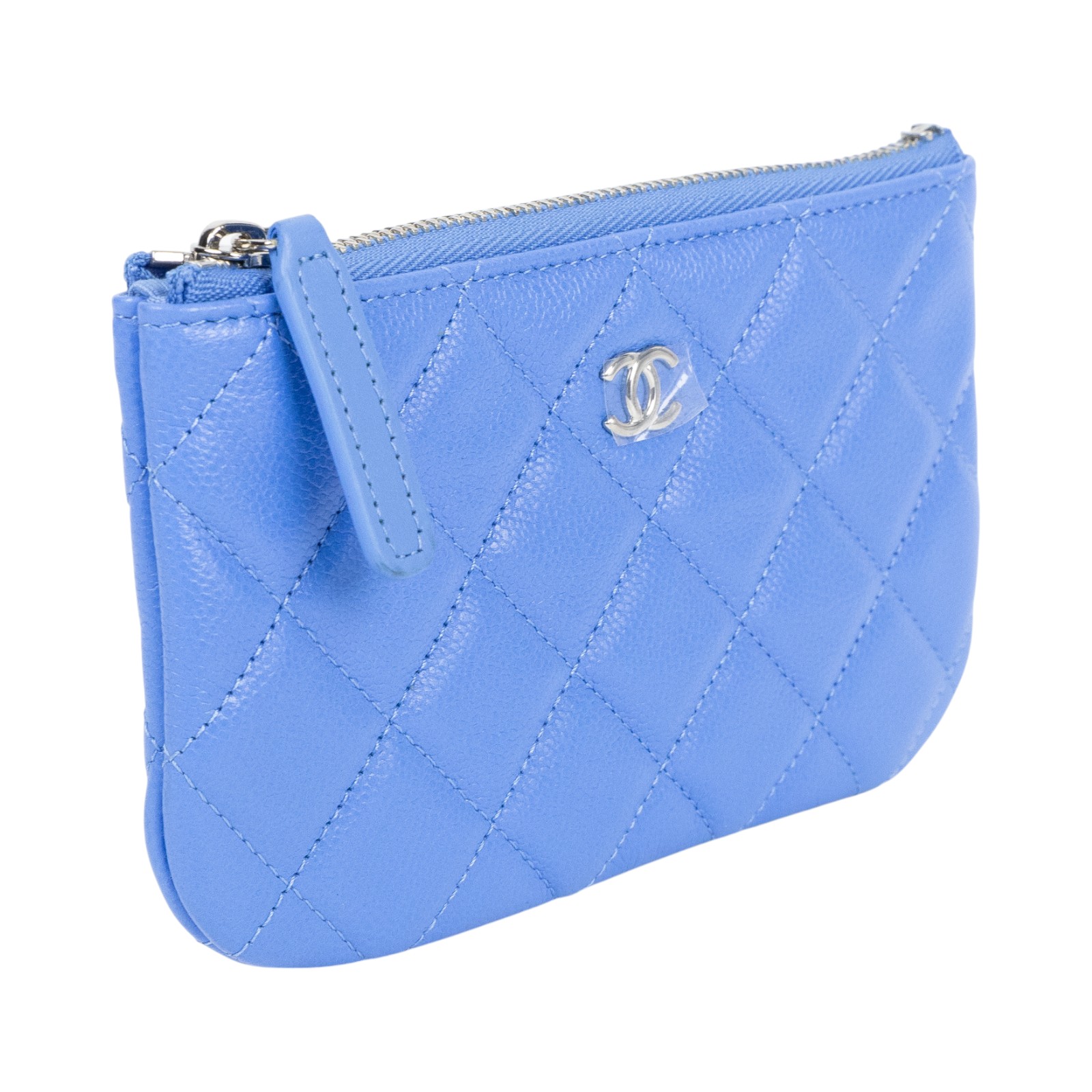 香奈兒 CHANEL 經典 拉鍊 隨身包 小型 AP4020 晶片款 天空藍一字拉POUCH 原廠盒子