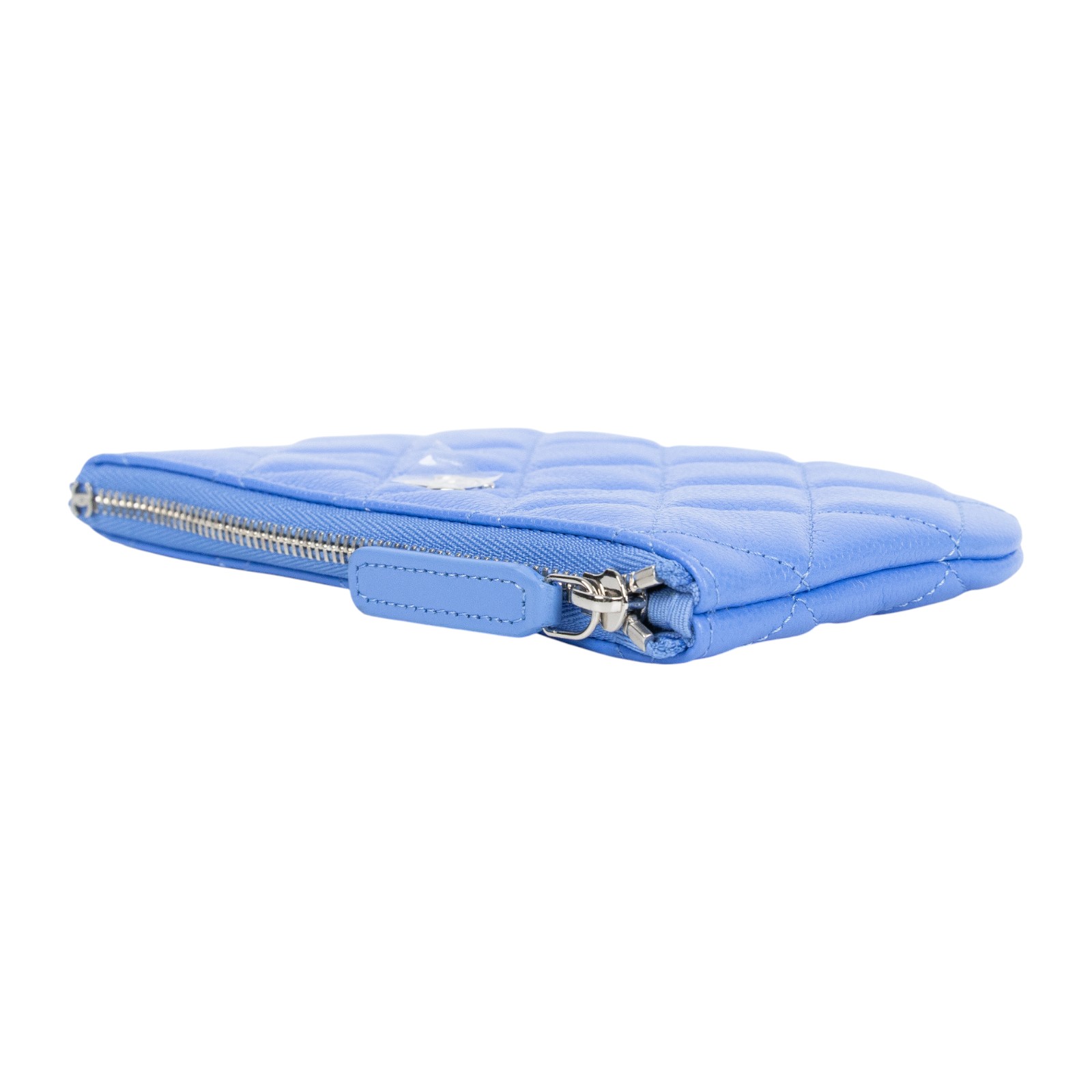 香奈兒 CHANEL 經典 拉鍊 隨身包 小型 AP4020 晶片款 天空藍一字拉POUCH 原廠盒子