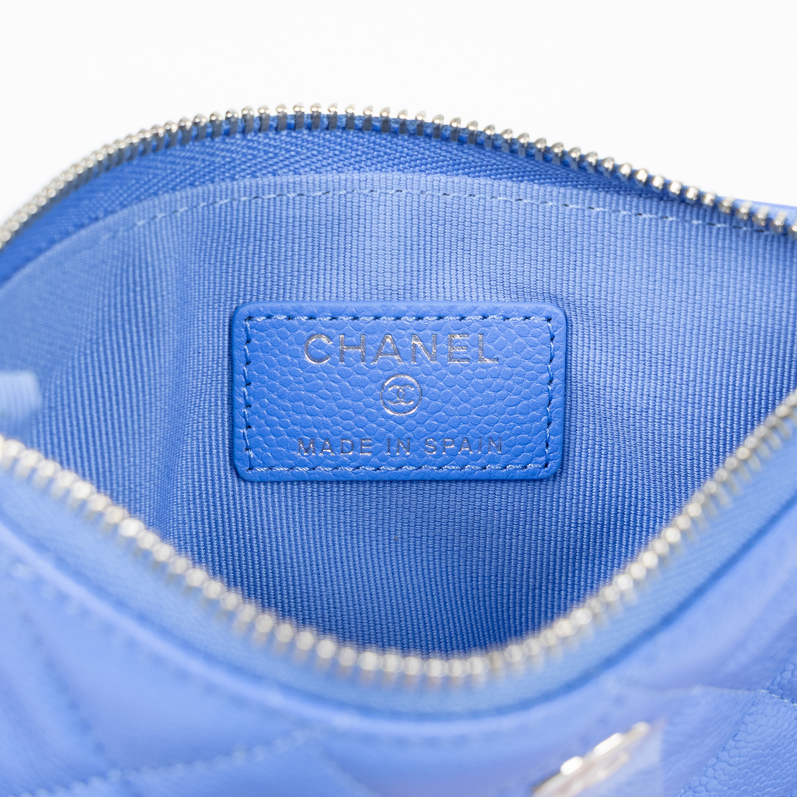 香奈兒 CHANEL 經典 拉鍊 隨身包 小型 AP4020 晶片款 天空藍一字拉POUCH 原廠盒子