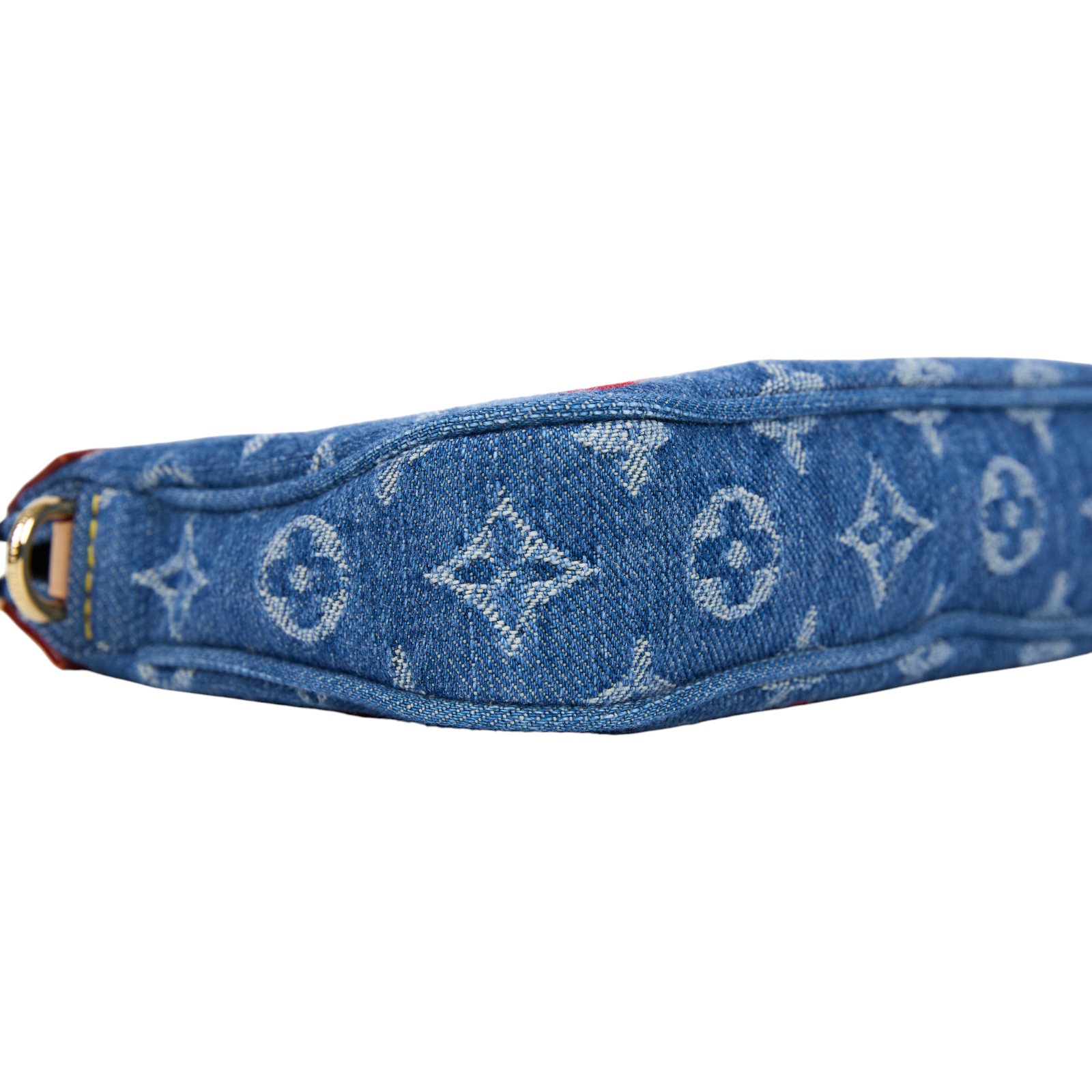 路易威登 LOUIS VUITTON LV x TM Pochette Accessoires 村上隆 櫻桃 牛仔 肩背包 麻將包 M13994 晶片款  防塵袋