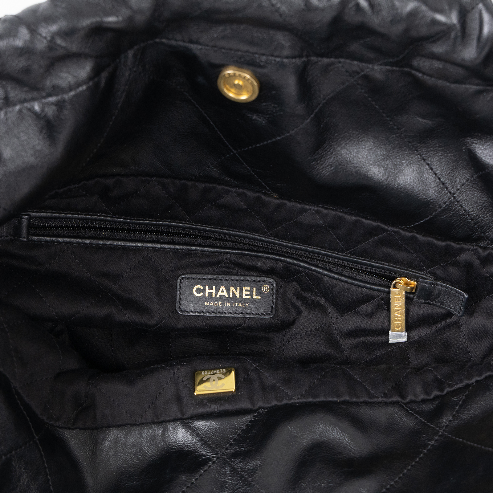 香奈兒 CHANEL 22 大型 肩背包 購物包 束口包  晶片款 黑金22包 大號 防塵袋