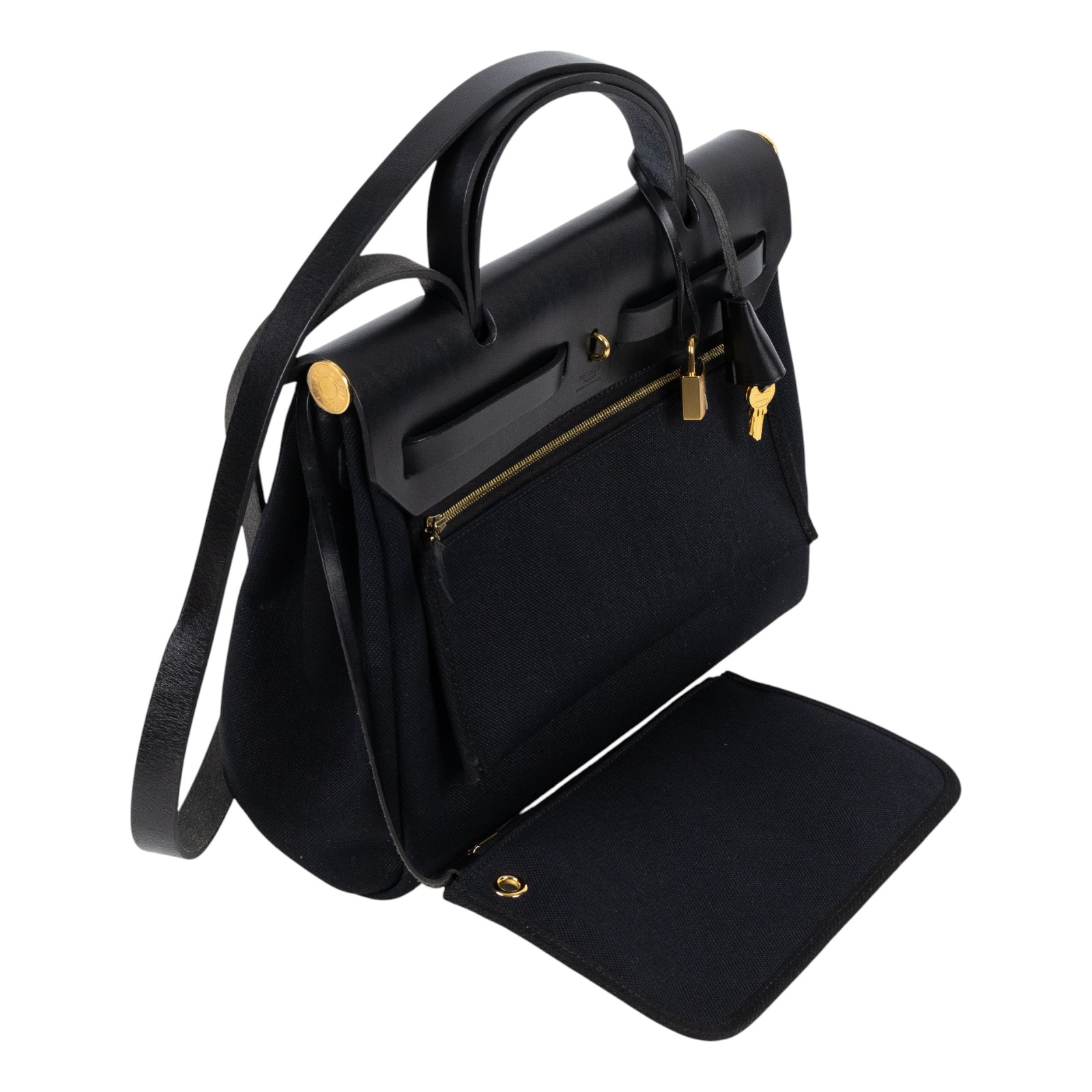 愛馬仕 Hermes Herbag Zip 31 金色五金 黑色 H078971CCAA /C031  NOIR/NOIR  原廠盒子/防塵袋/鎖組/購買證明影本