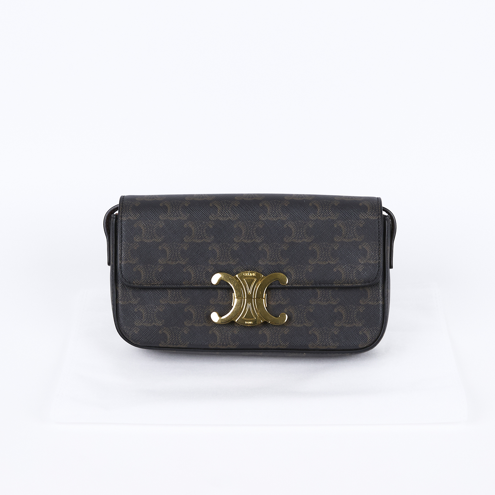 思琳 CELINE Claude 標誌印花 牛皮革 肩揹袋 194142CUZ 凱旋TRIOMPHE肩背包 無附屬品