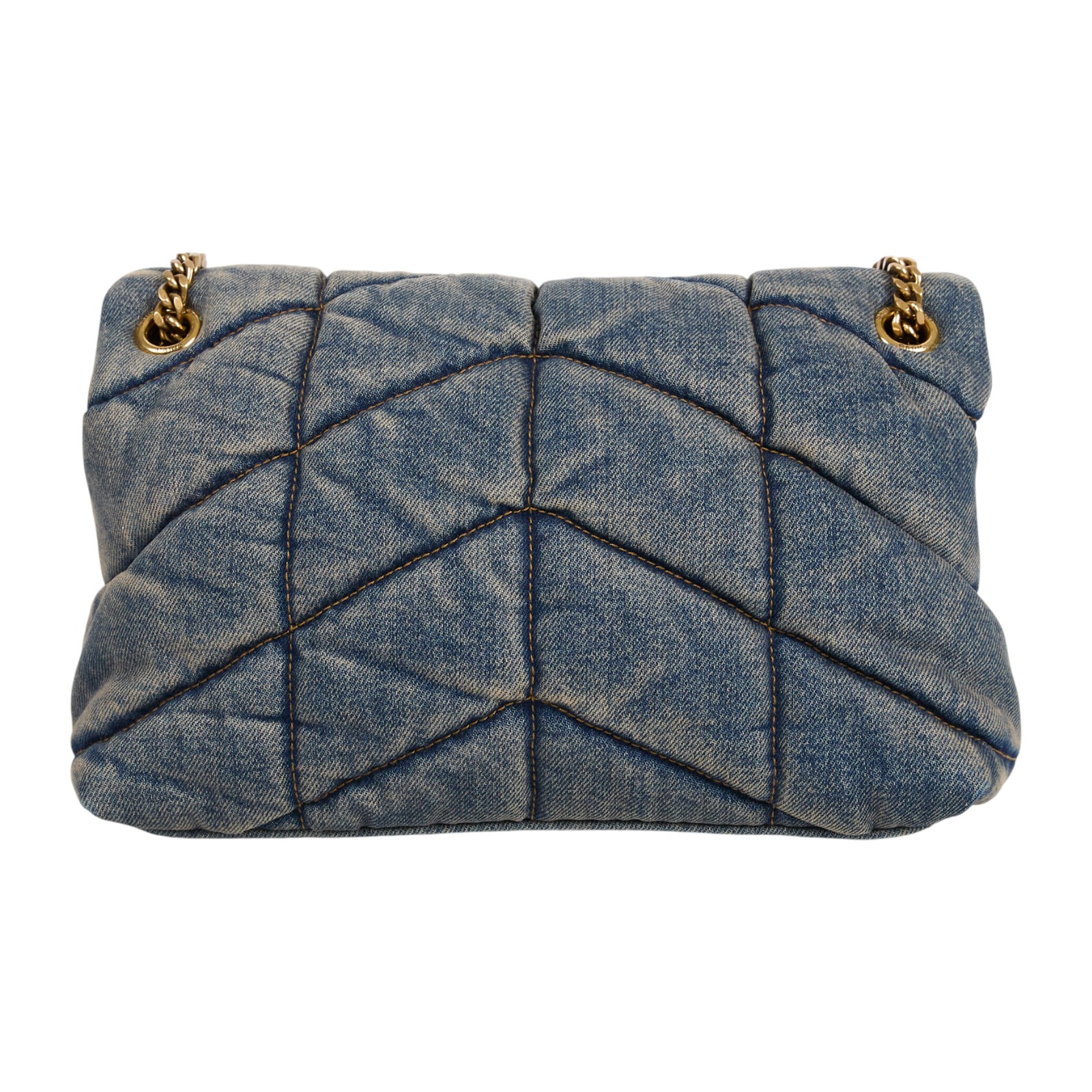 聖羅蘭 YSL SAINT LAURENT Puffer 丹寧 小型 5774762PT67 單寧PUFFER SMALL 防塵袋