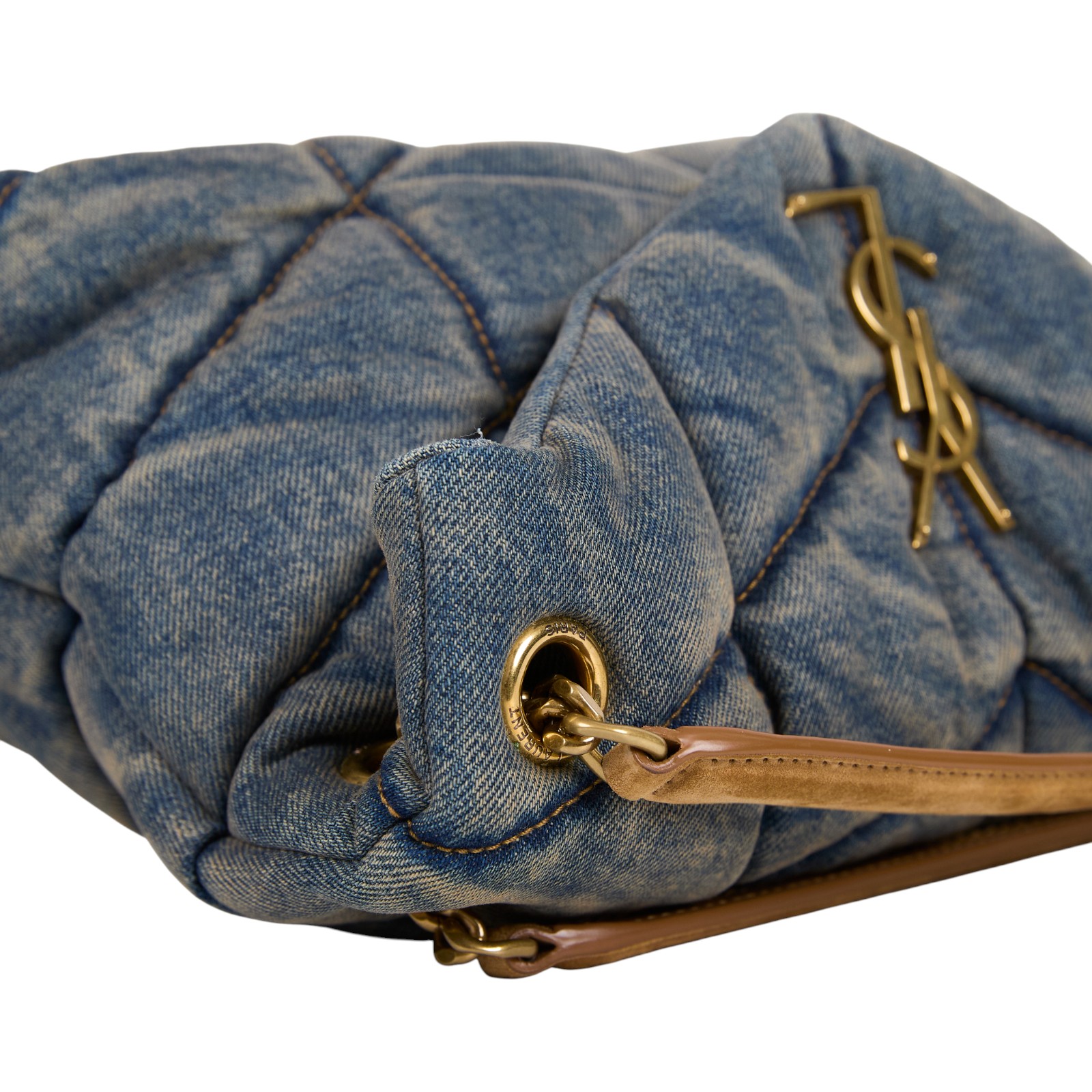 聖羅蘭 YSL SAINT LAURENT Puffer 丹寧 小型 5774762PT67 單寧PUFFER SMALL 防塵袋