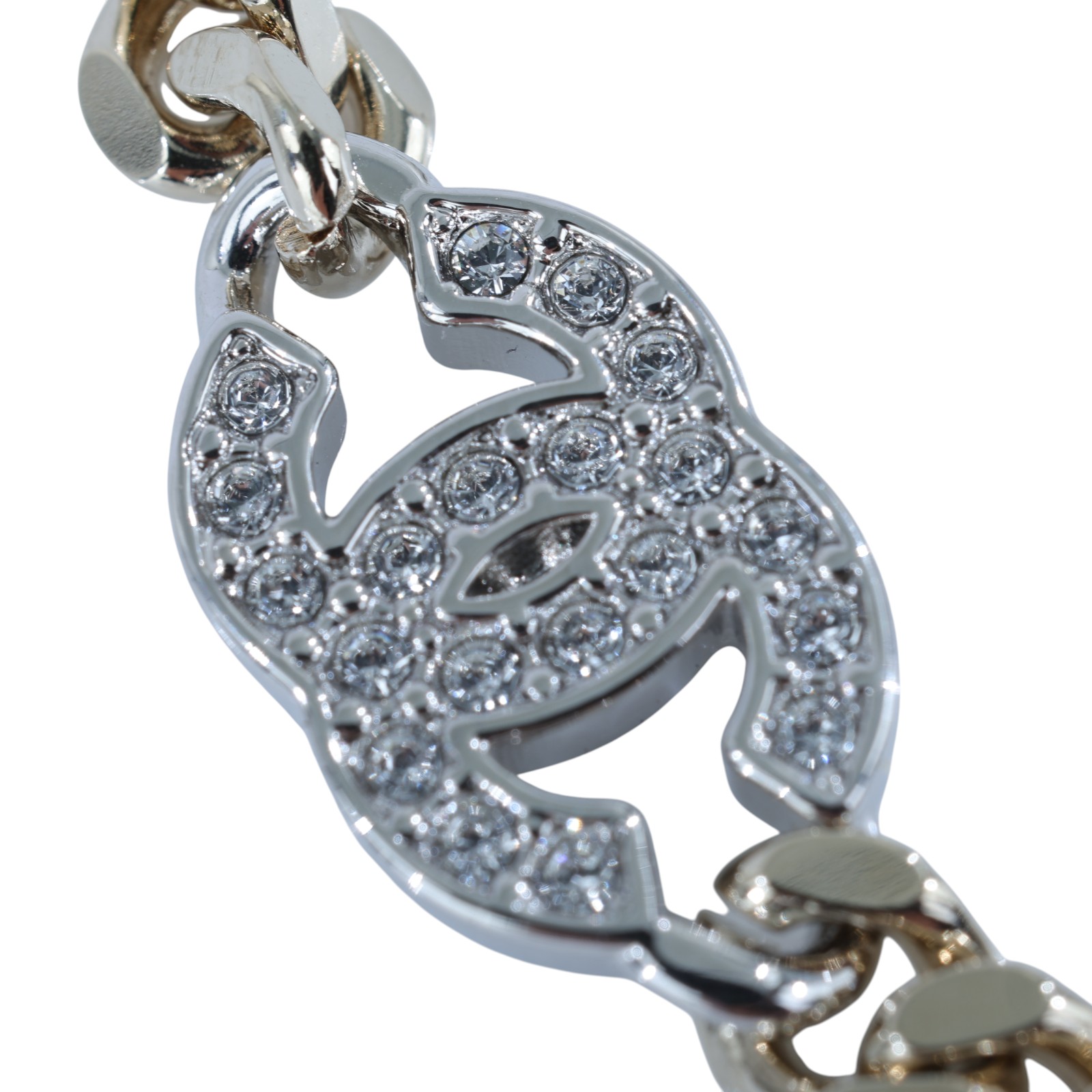 香奈兒 CHANEL CC LOGO 手鍊 B25V 3P雙C手鍊 原廠盒子/內襯