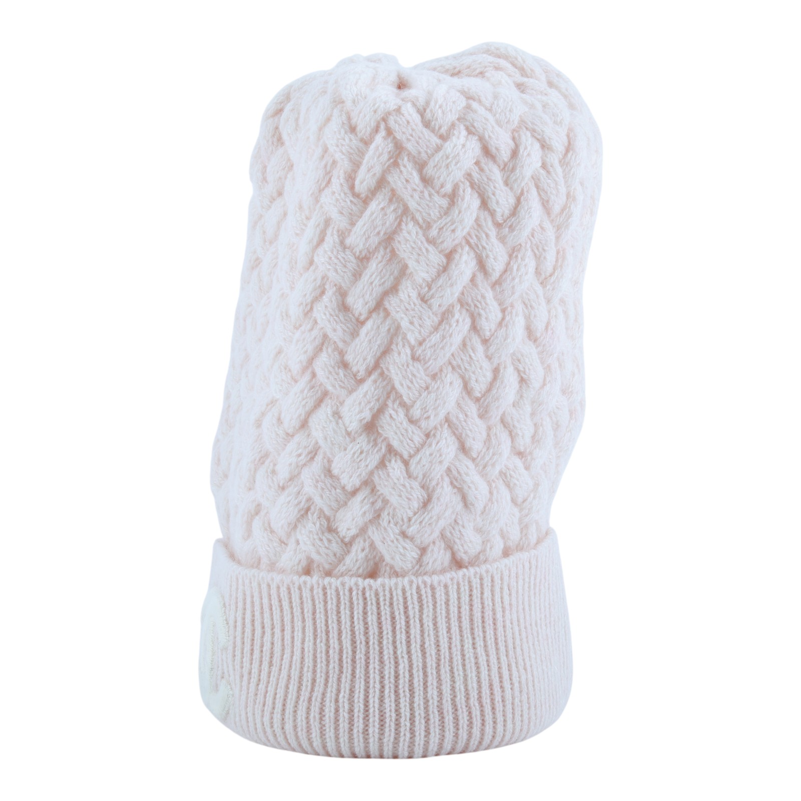 香奈兒 CHANEL CC LOGO 針織 毛帽 帽子  粉雙C毛帽 無附屬品