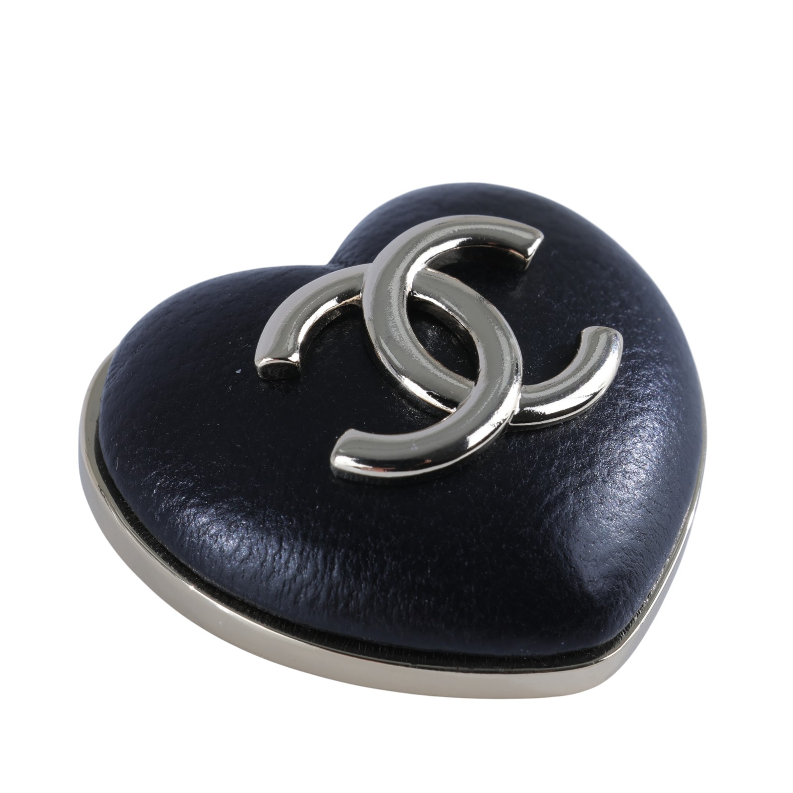 香奈兒 CHANEL CC LOGO 胸針 B22 K 黑愛心胸針 無附屬品