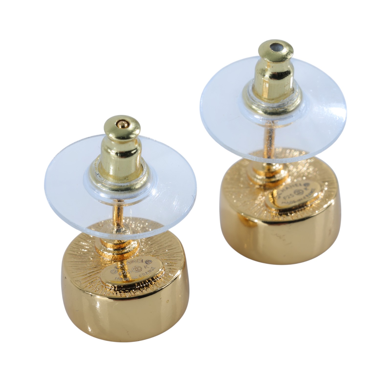 香奈兒 CHANEL CC LOGO 耳環 耳釘 1176760218573F25 K 黑圓小雙C耳環 無附屬品