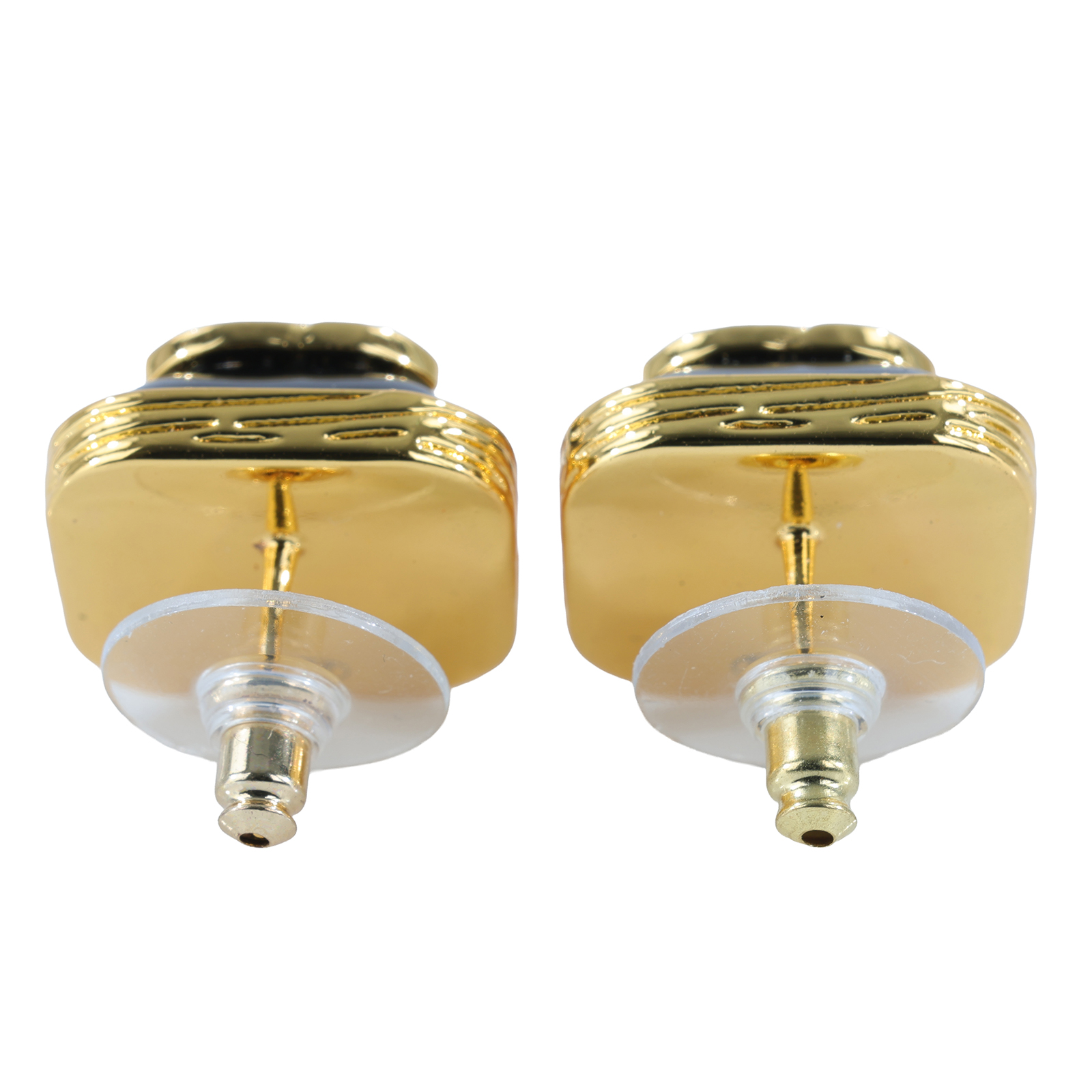 香奈兒 CHANEL CC LOGO 耳環 耳釘 B21 K 方框雙C耳環 無附屬品