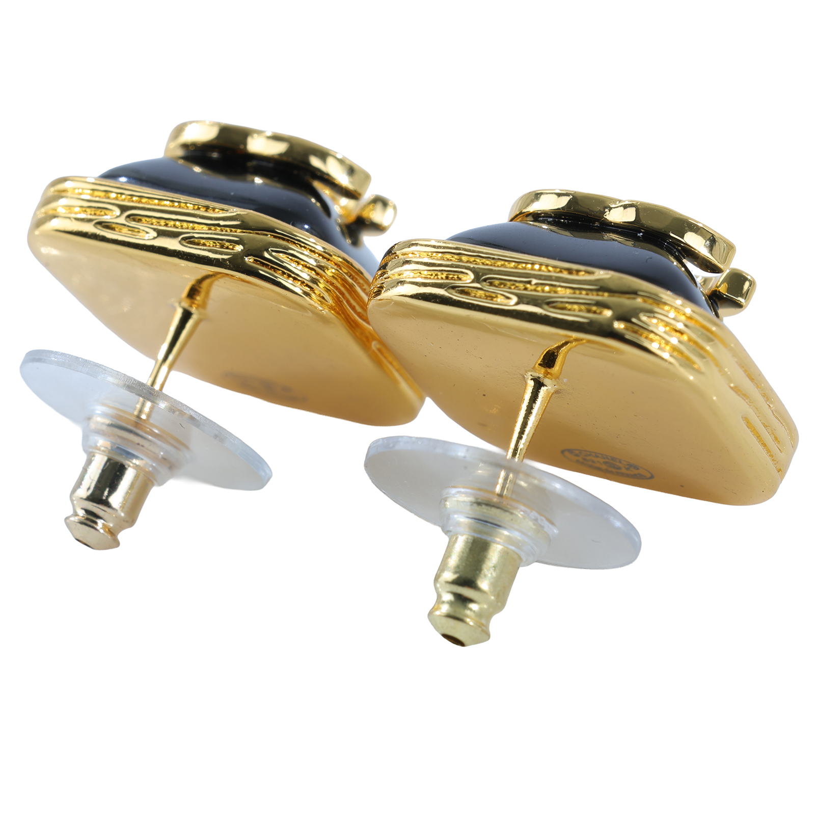 香奈兒 CHANEL CC LOGO 耳環 耳釘 B21 K 方框雙C耳環 無附屬品