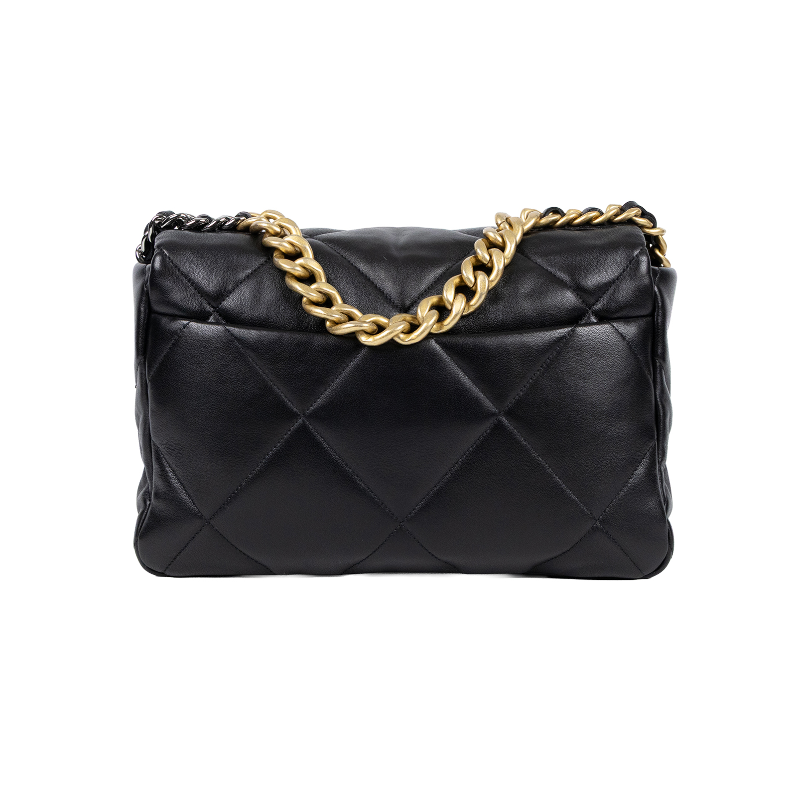 香奈兒 CHANEL 19 大型口蓋包 AS1161 30開 黑金19包 30CM 原廠盒子/防塵袋