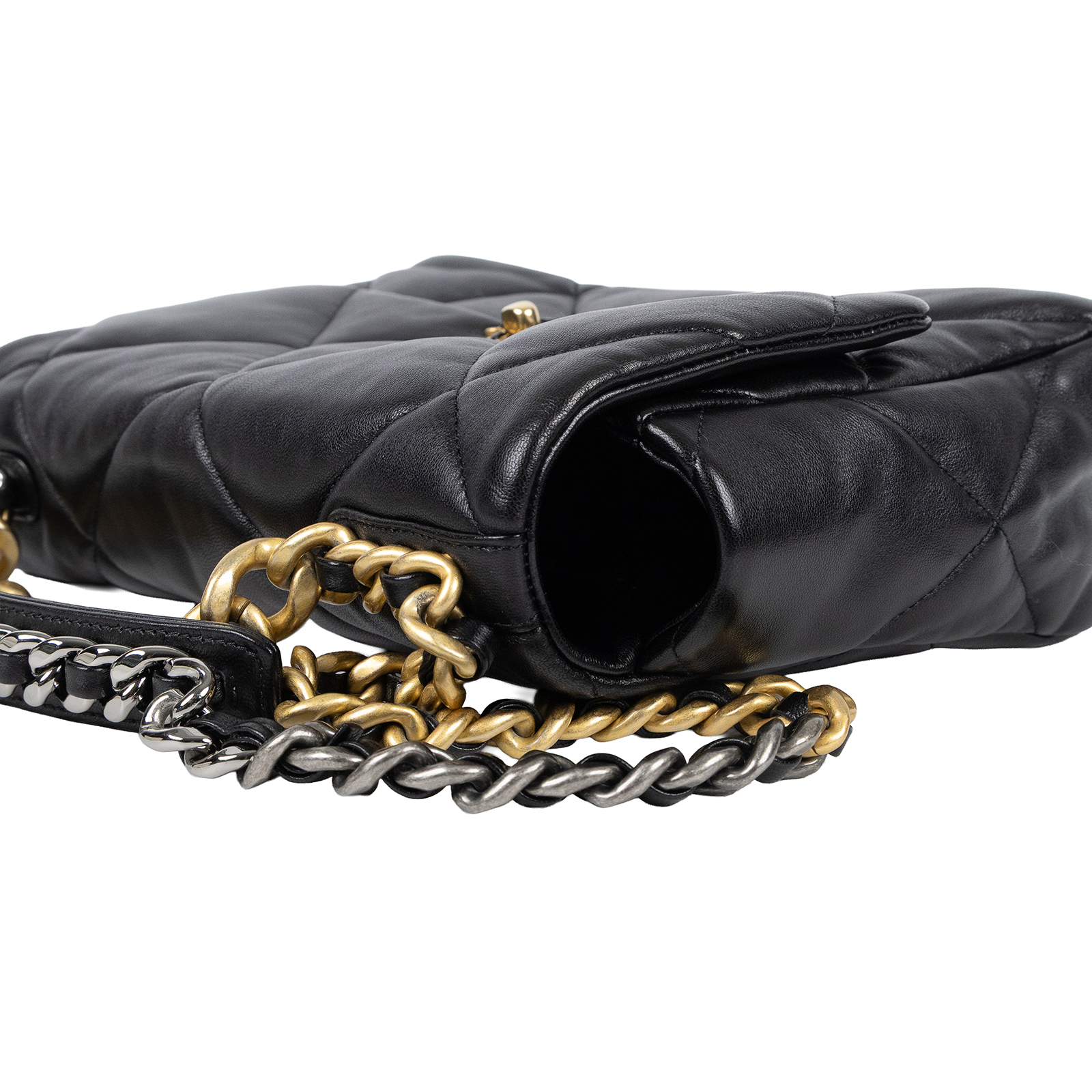 香奈兒 CHANEL 19 大型口蓋包 AS1161 30開 黑金19包 30CM 原廠盒子/防塵袋