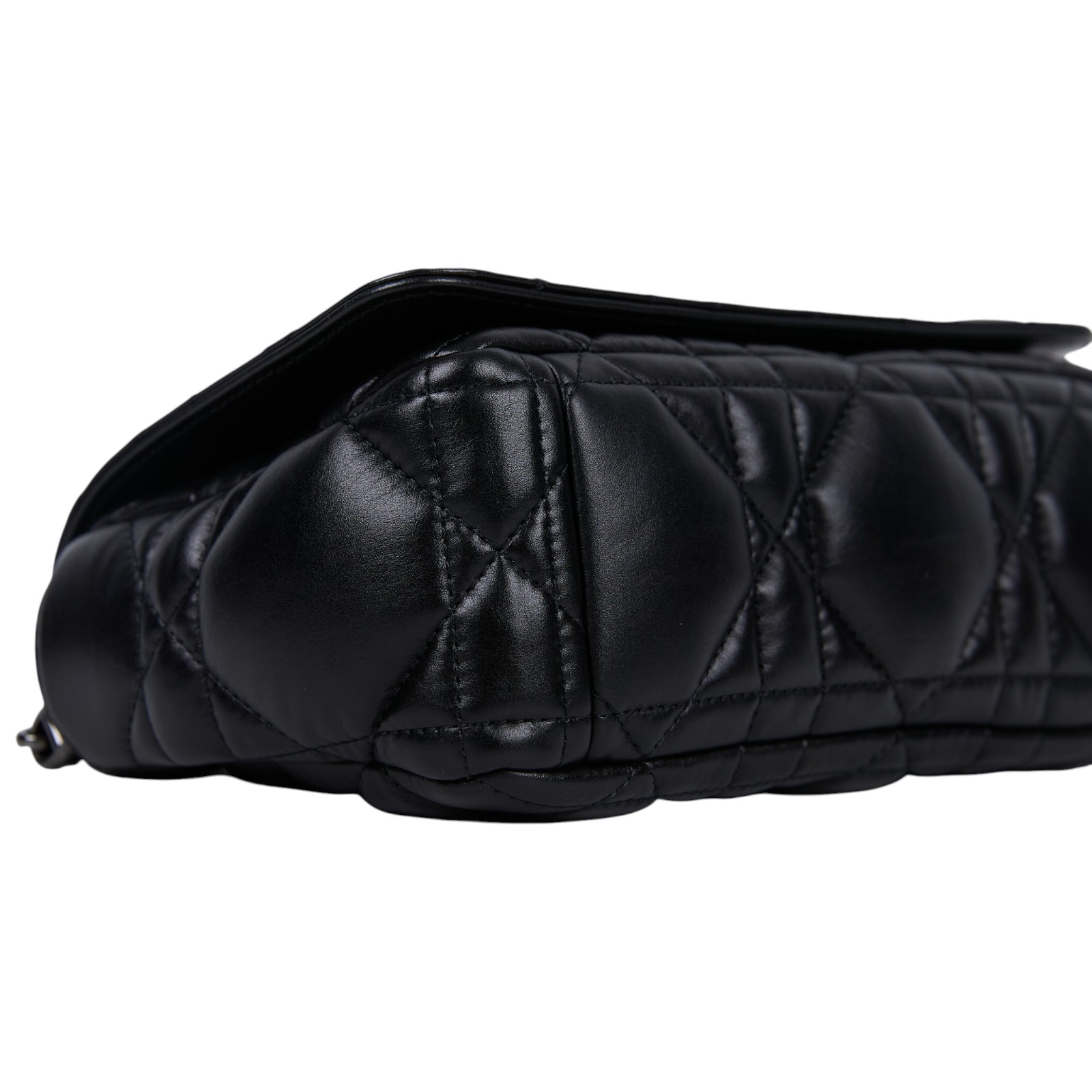 迪奧 CHRISTIAN DIOR Caro 小牛皮 小號 肩背 手袋 M9241UWHC 黑銀DIOR CARO SMALL 原廠盒子/防塵袋