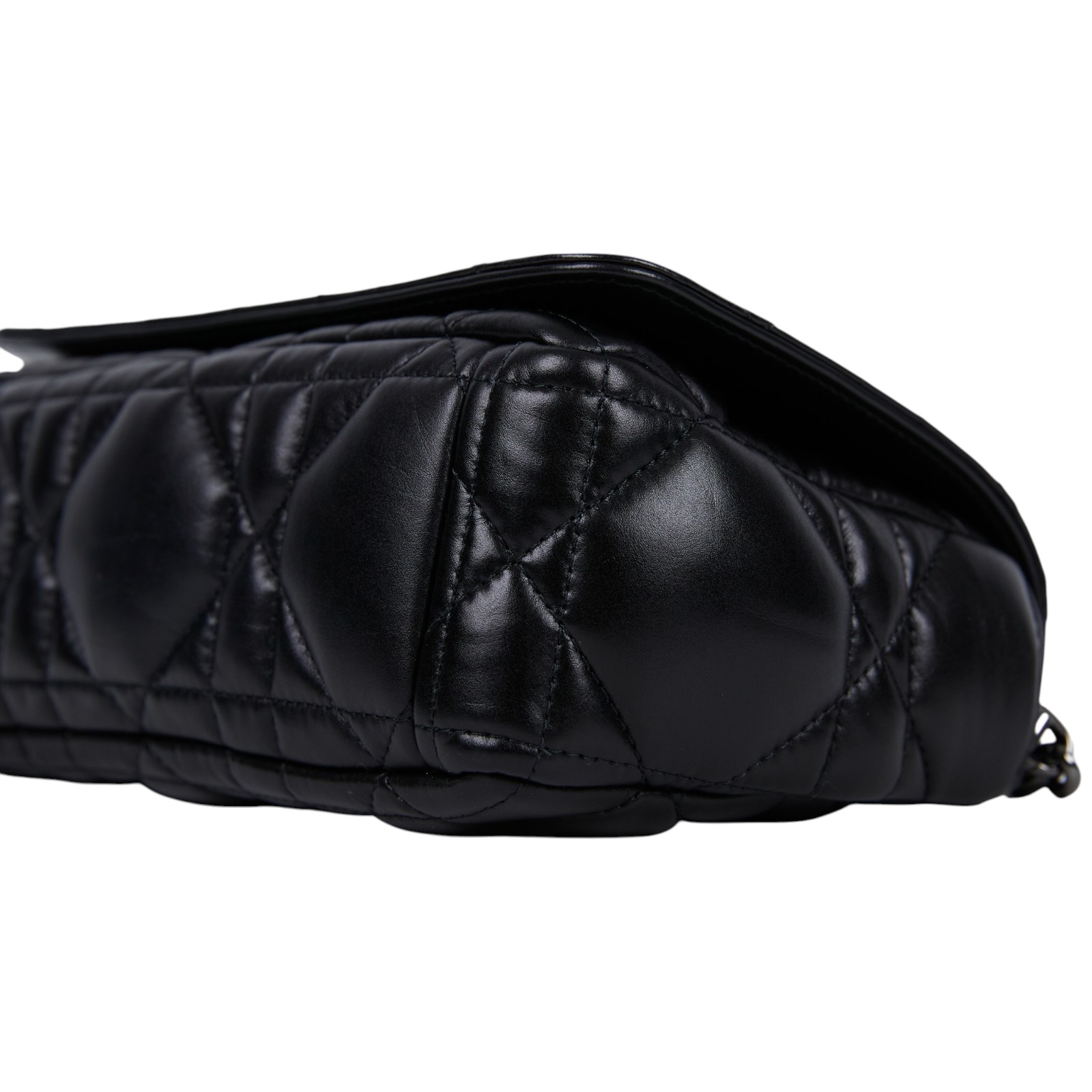 迪奧 CHRISTIAN DIOR Caro 小牛皮 小號 肩背 手袋 M9241UWHC 黑銀DIOR CARO SMALL 原廠盒子/防塵袋