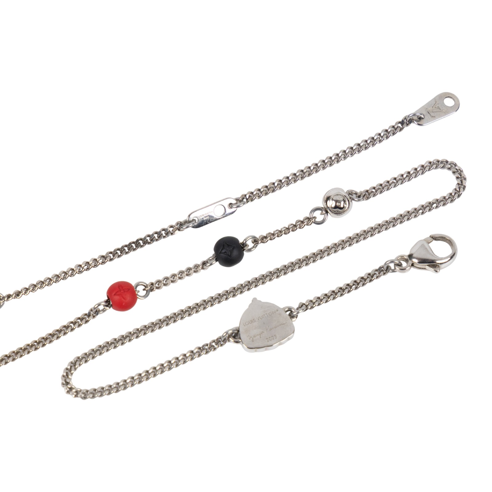 路易威登 LOUIS VUITTON LV x YK 草間彌生 項鍊 M01089 草間彌生聯名LOGO串珠項鍊 防塵袋