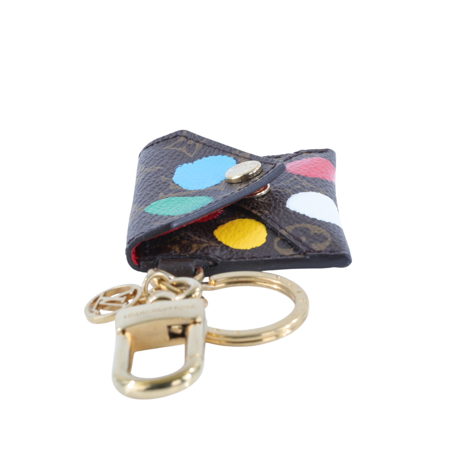 路易威登 LOUIS VUITTON LV x YK 草間彌生 鑰匙圈掛飾 M01209 晶片款 原花草間彌生鑰匙圈掛飾 無附屬品