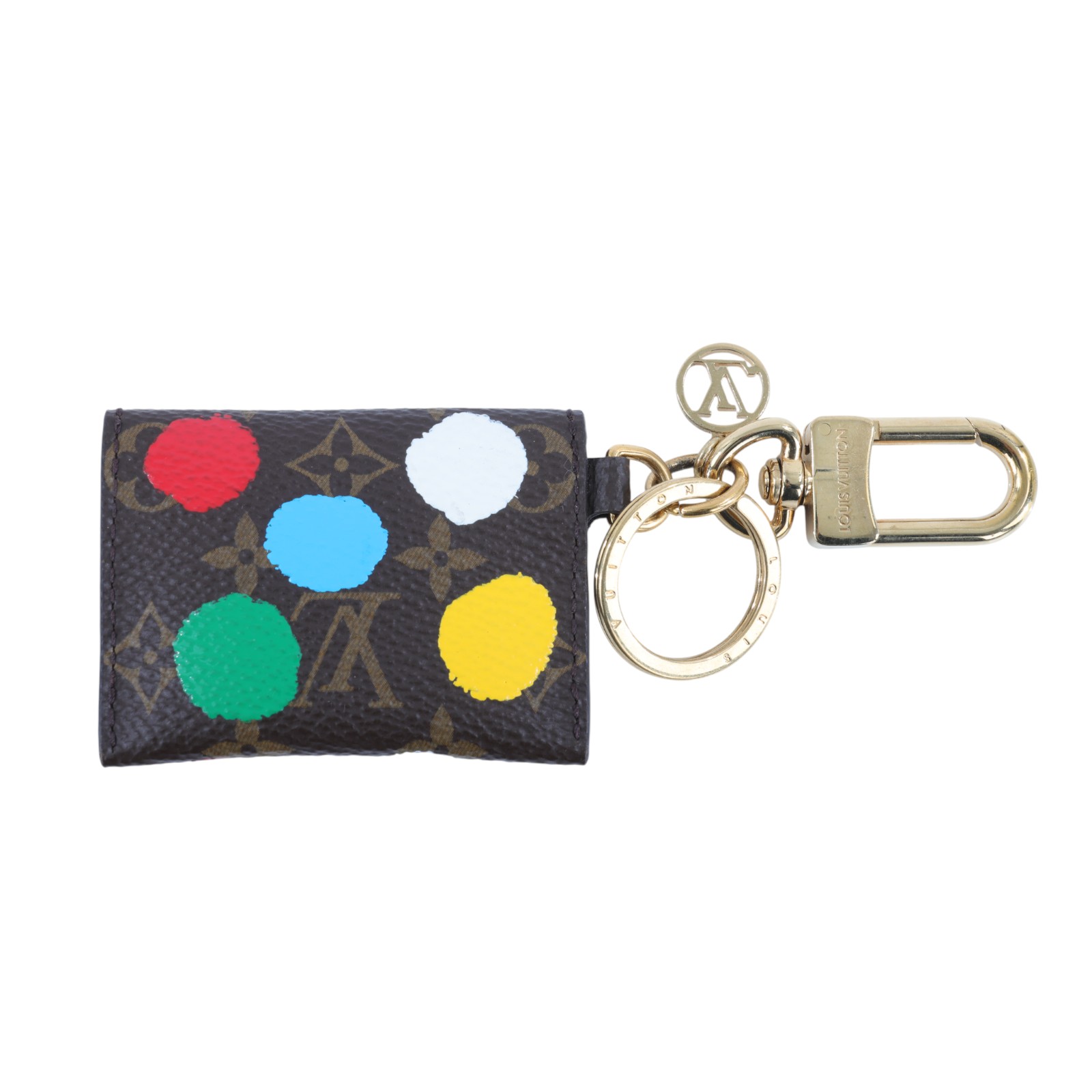 路易威登 LOUIS VUITTON LV x YK 草間彌生 鑰匙圈掛飾 M01209 晶片款 原花草間彌生鑰匙圈掛飾 無附屬品