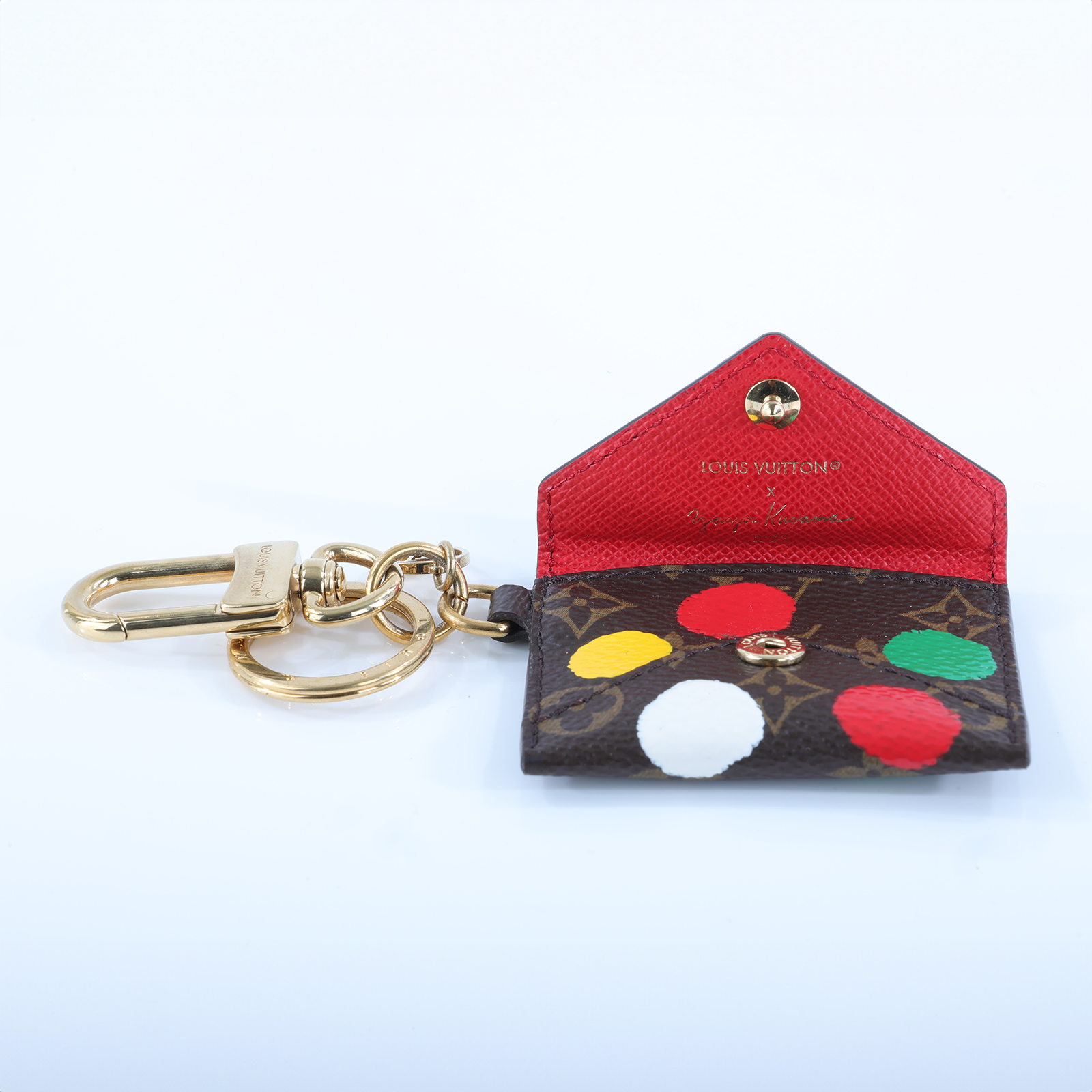 路易威登 LOUIS VUITTON LV x YK 草間彌生 鑰匙圈掛飾 M01209 晶片款 原花草間彌生鑰匙圈掛飾 無附屬品