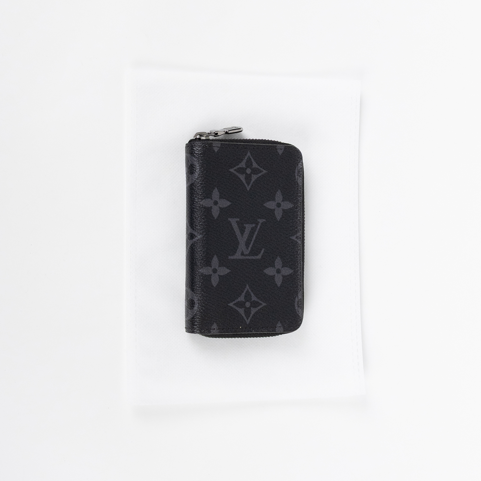 路易威登 LOUIS VUITTON Eclipse 錢包 卡夾 M81662 晶片款 黑原花零錢包 無附屬品