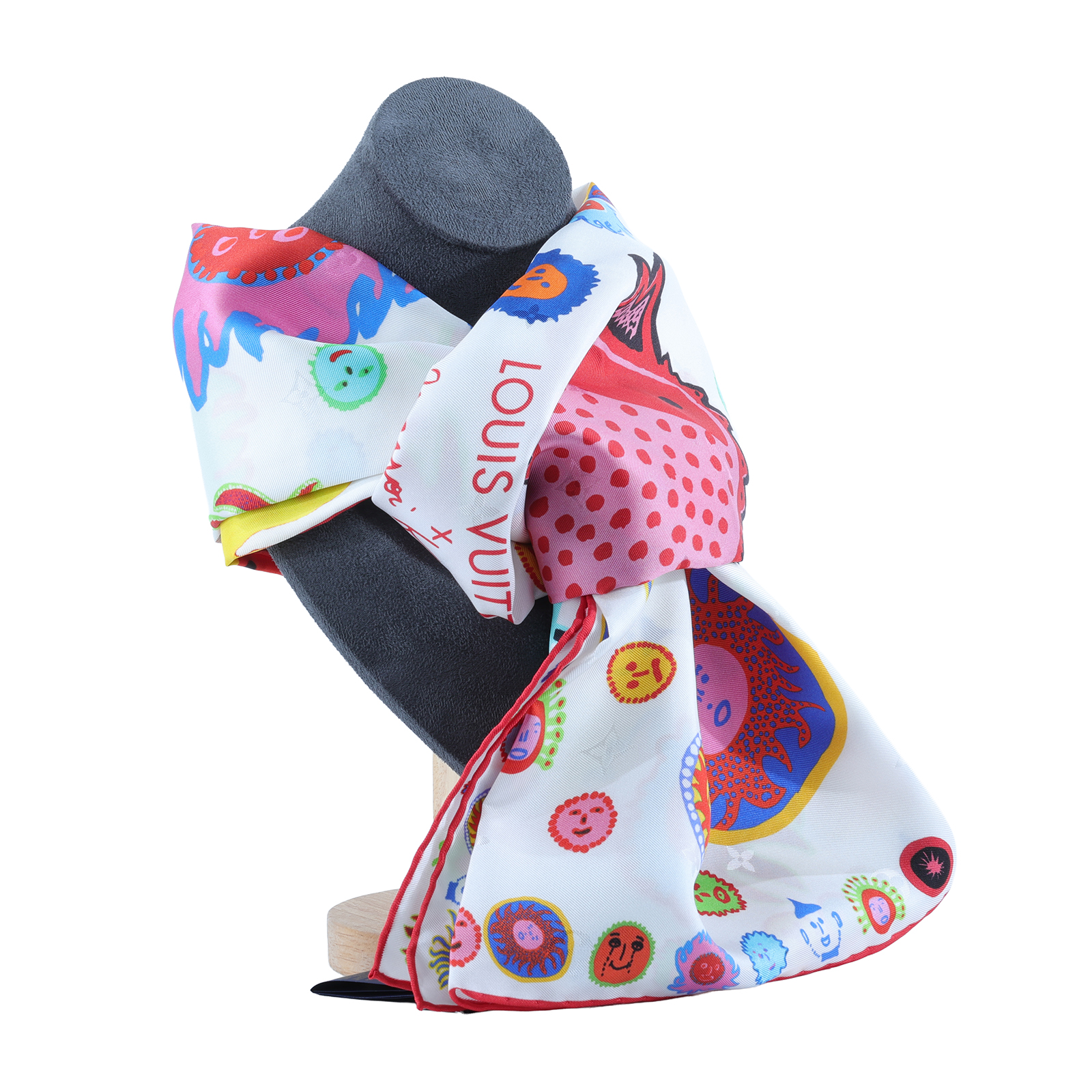 路易威登 LOUIS VUITTON LV x YK square 絲巾 蠶絲 M78310 草間彌生笑臉絲巾 原廠盒子