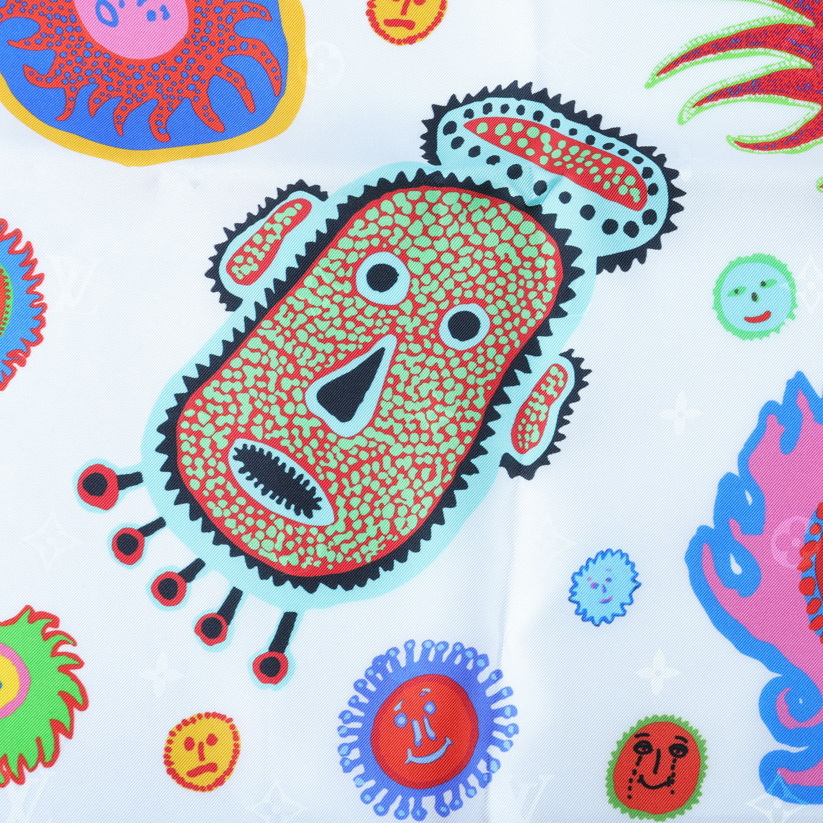 路易威登 LOUIS VUITTON LV x YK square 絲巾 蠶絲 M78310 草間彌生笑臉絲巾 原廠盒子