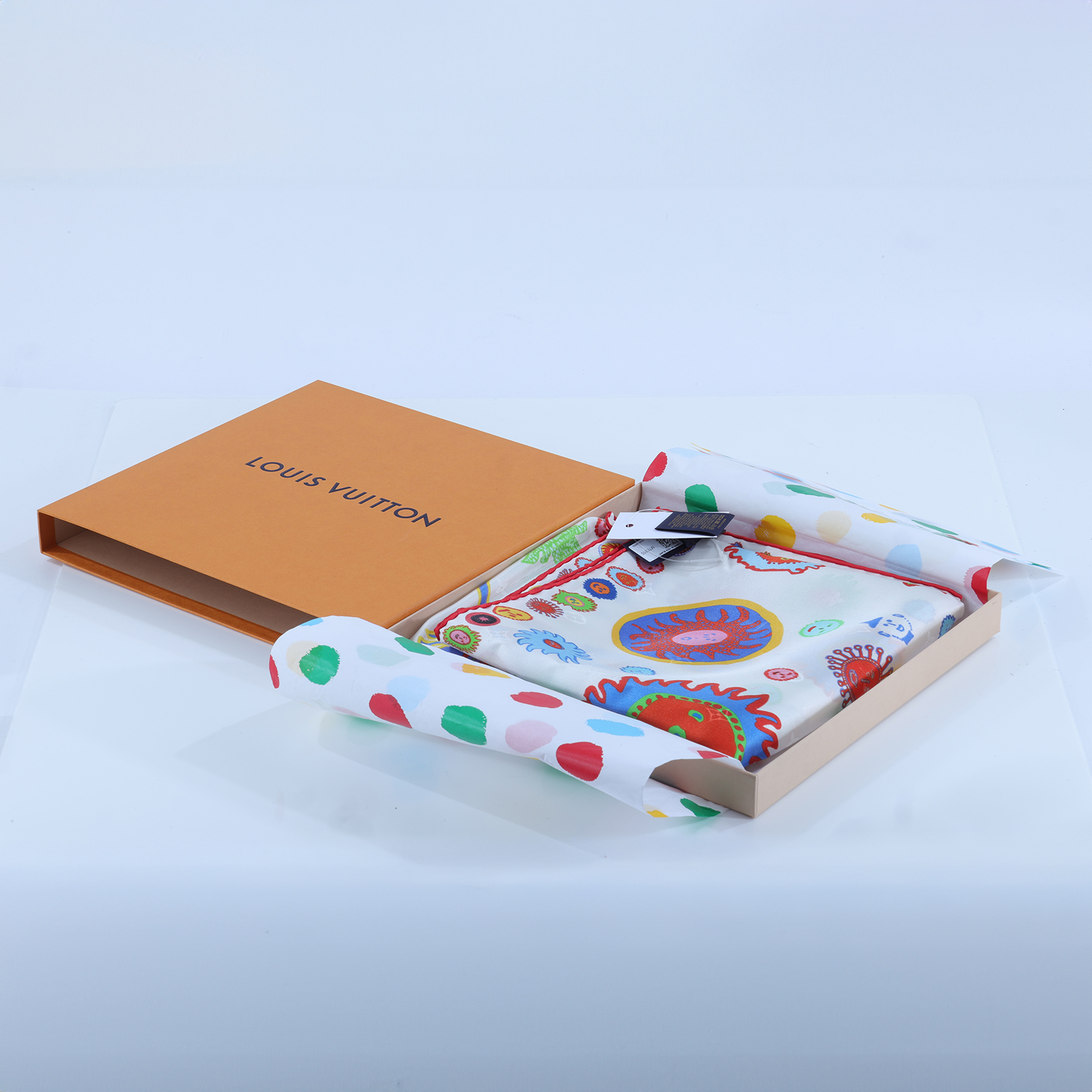 路易威登 LOUIS VUITTON LV x YK square 絲巾 蠶絲 M78310 草間彌生笑臉絲巾 原廠盒子