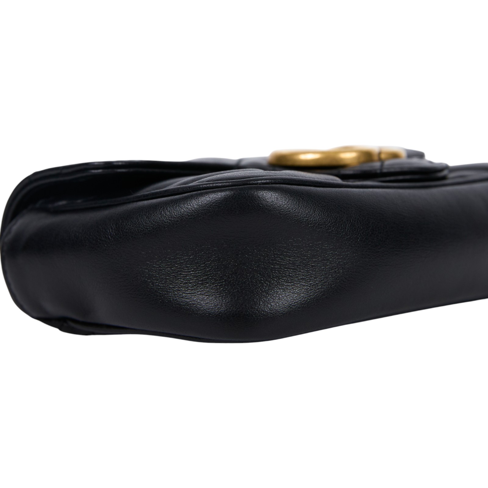 古馳 GUCCI GG Mormont 絎縫 超迷你袋 476433 DTDCT 黑MARMONT MINI 防塵袋